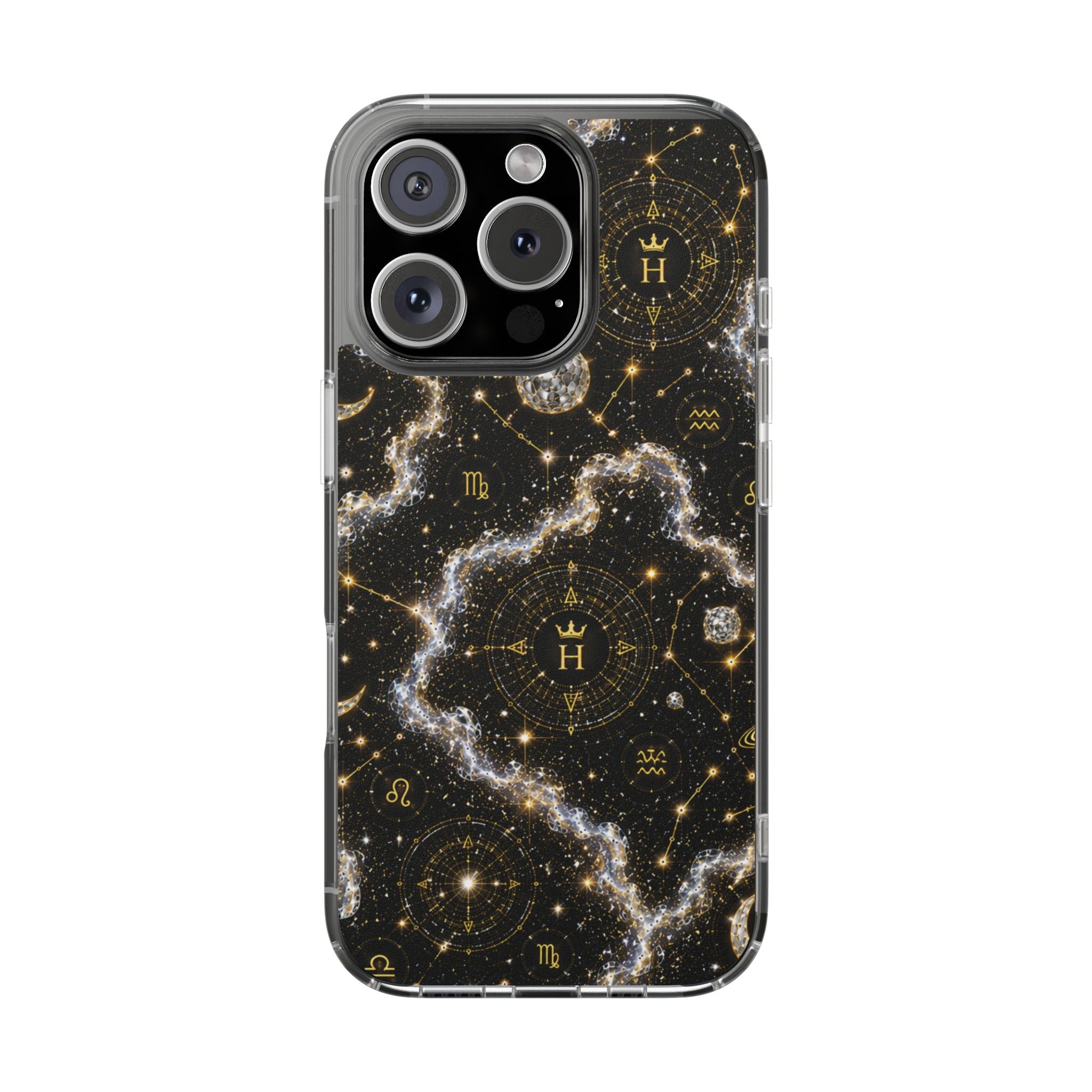 Aries Diamond Birthstone Phone Case — Clear Magnetic Impact-Resistant