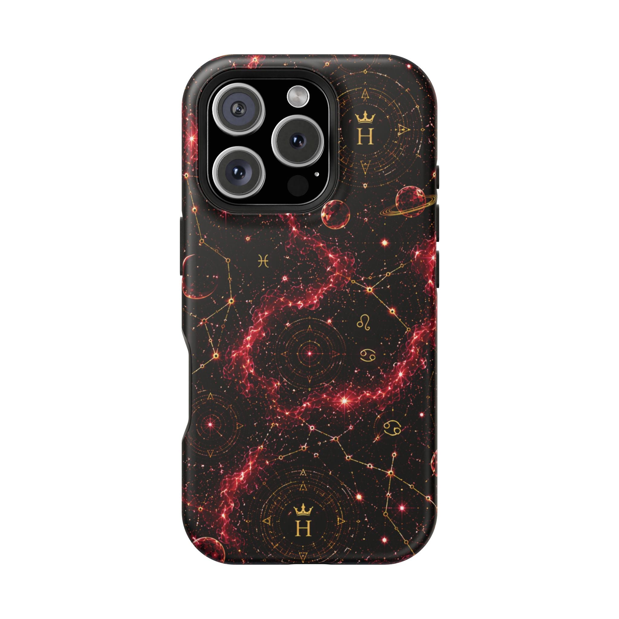 Cancer Ruby Birthstone Phone Case — Black Magnetic Impact-Resistant
