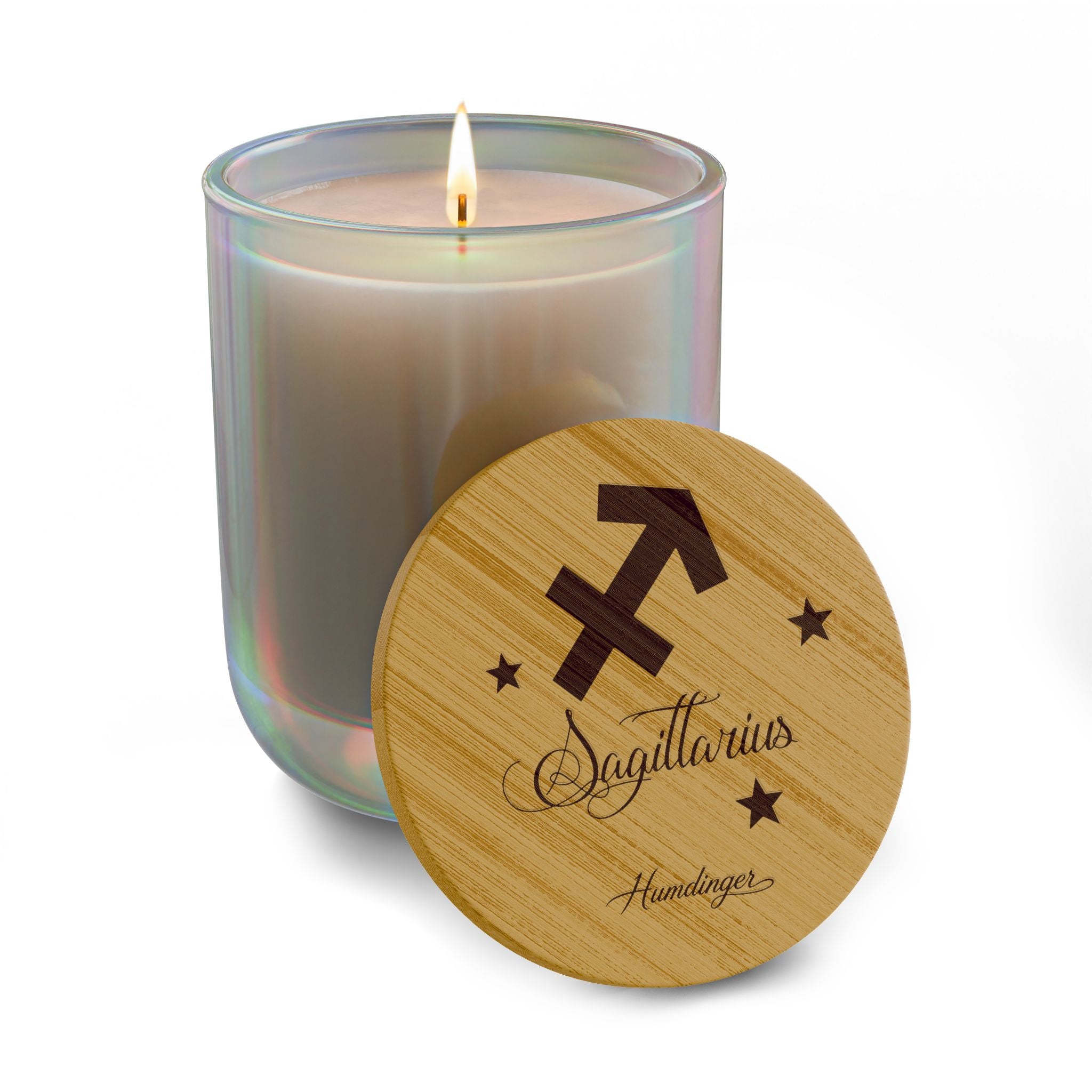 Sagittarius Engraved Soy Candle – 14 oz Scented Zodiac Candle | Humdinger