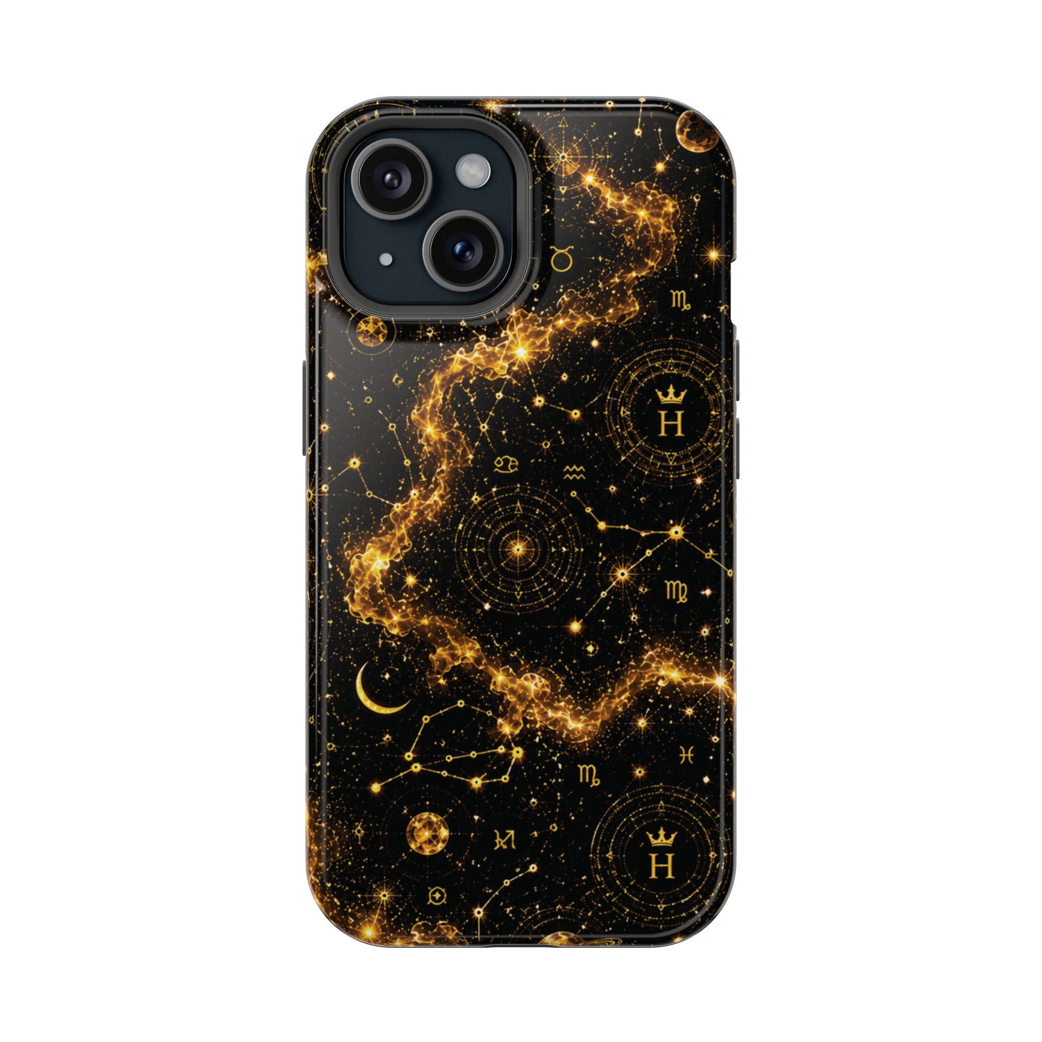 Scorpio Topaz Birthstone Phone Case — Black Magnetic Impact-Resistant
