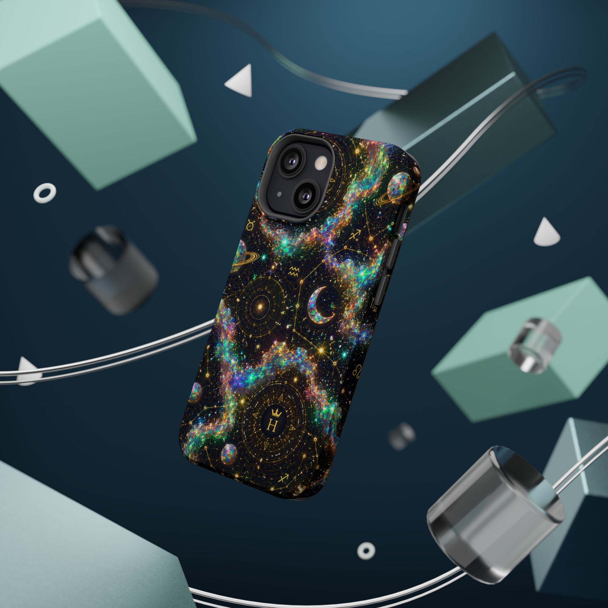 Astrology Galaxy Magnetic Impact Phone Case — Constellation & Moon Protective Cover
