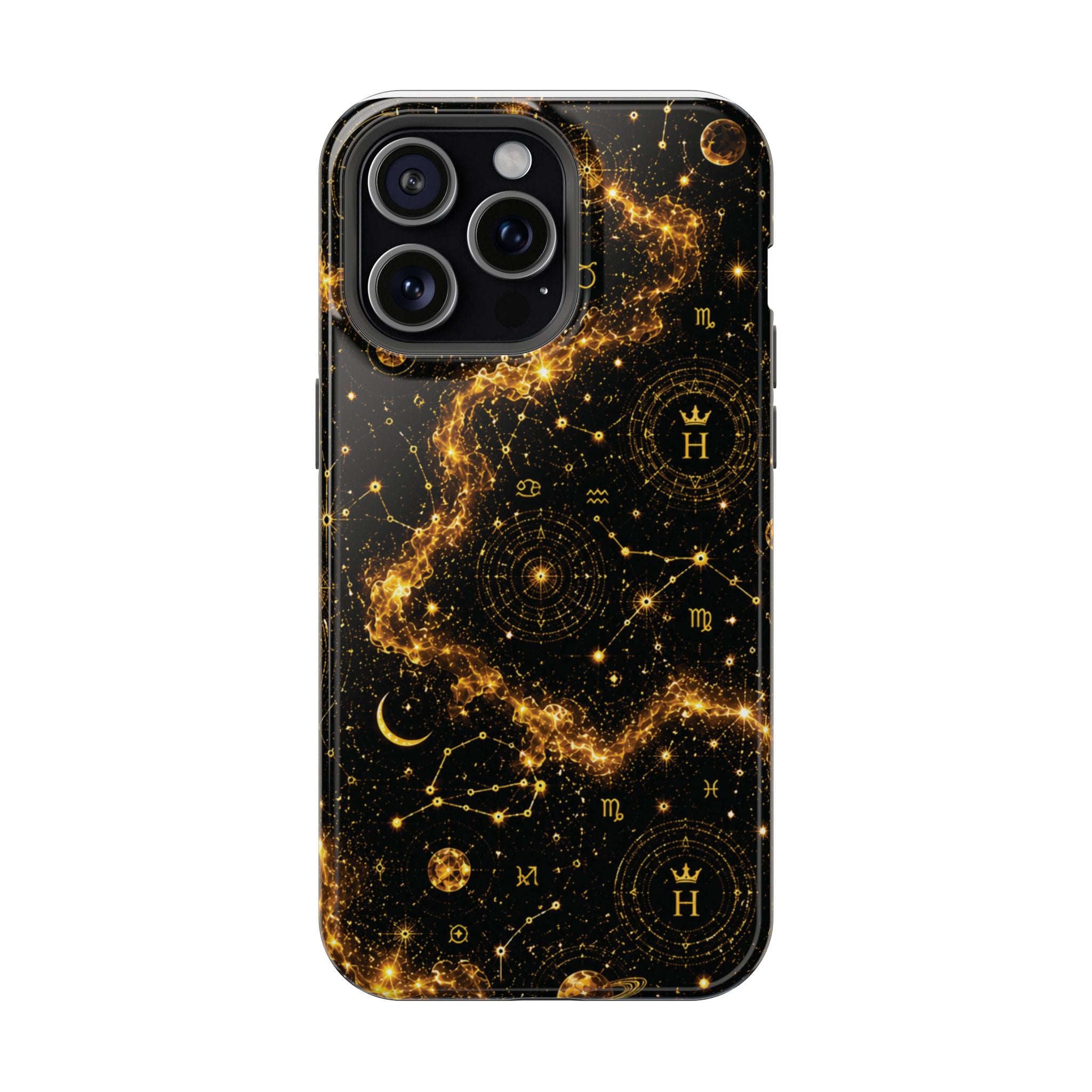 Scorpio Topaz Birthstone Phone Case — Black Magnetic Impact-Resistant