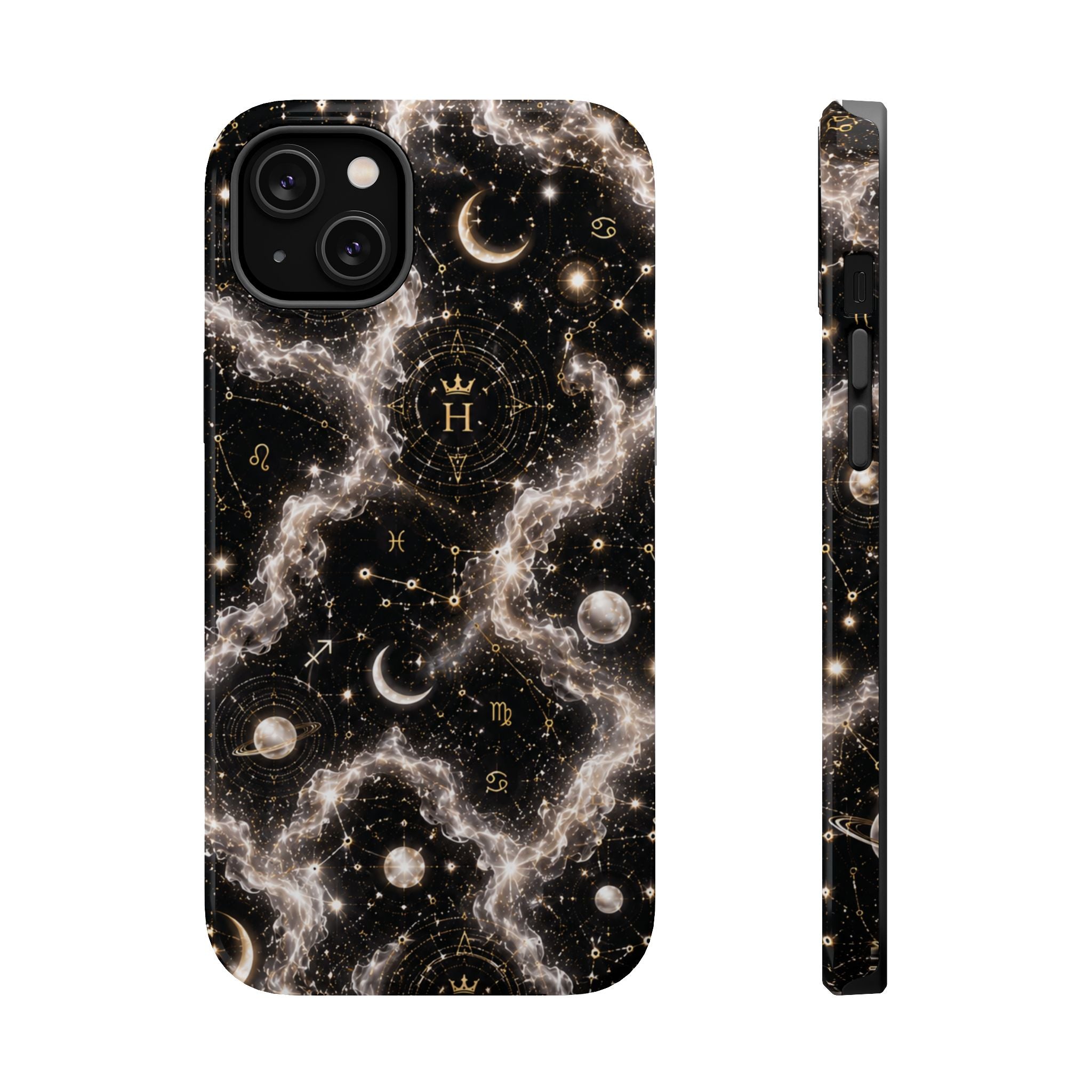 Gemini Pearl Birthstone Phone Case — Black Magnetic Impact-Resistant