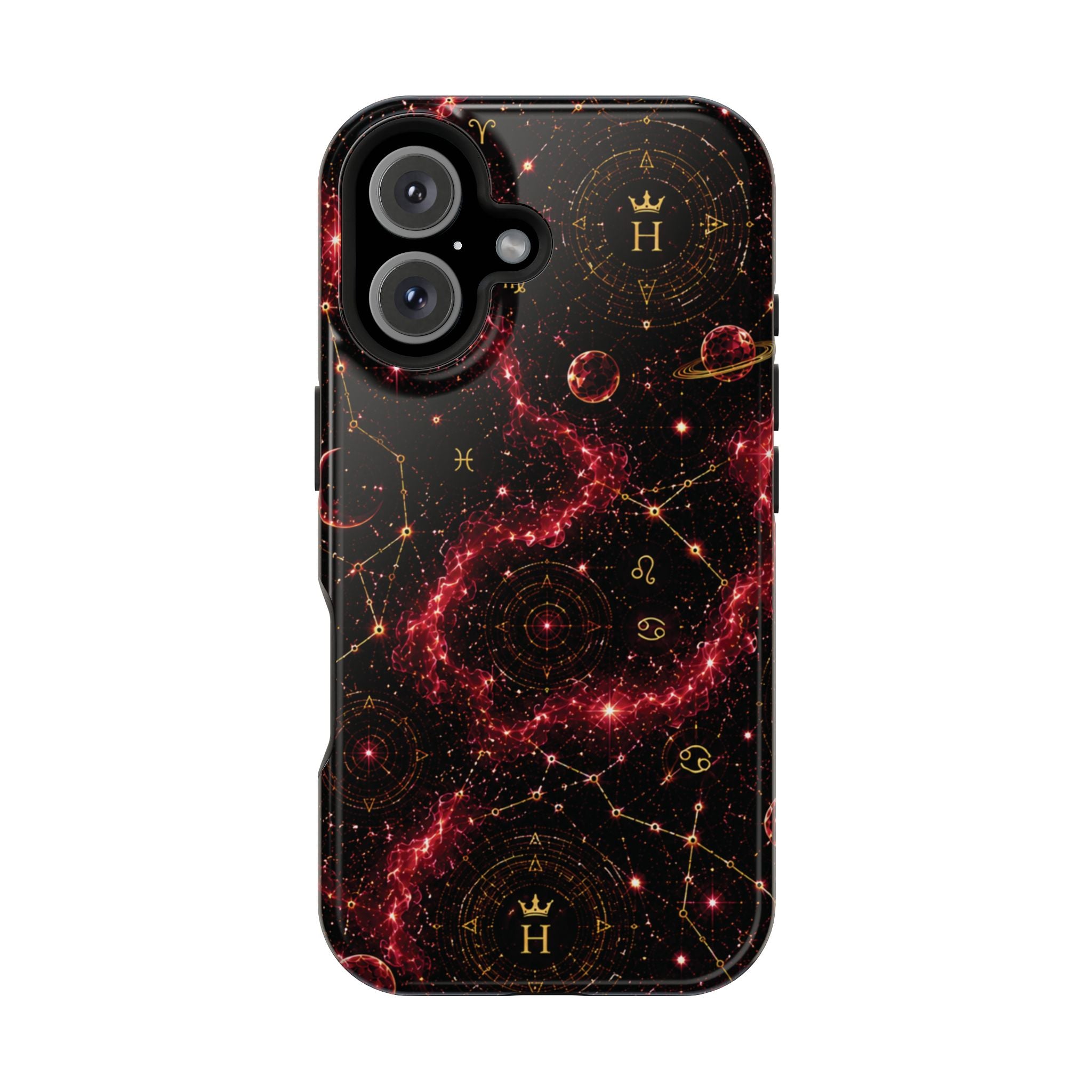 Cancer Ruby Birthstone Phone Case — Black Magnetic Impact-Resistant