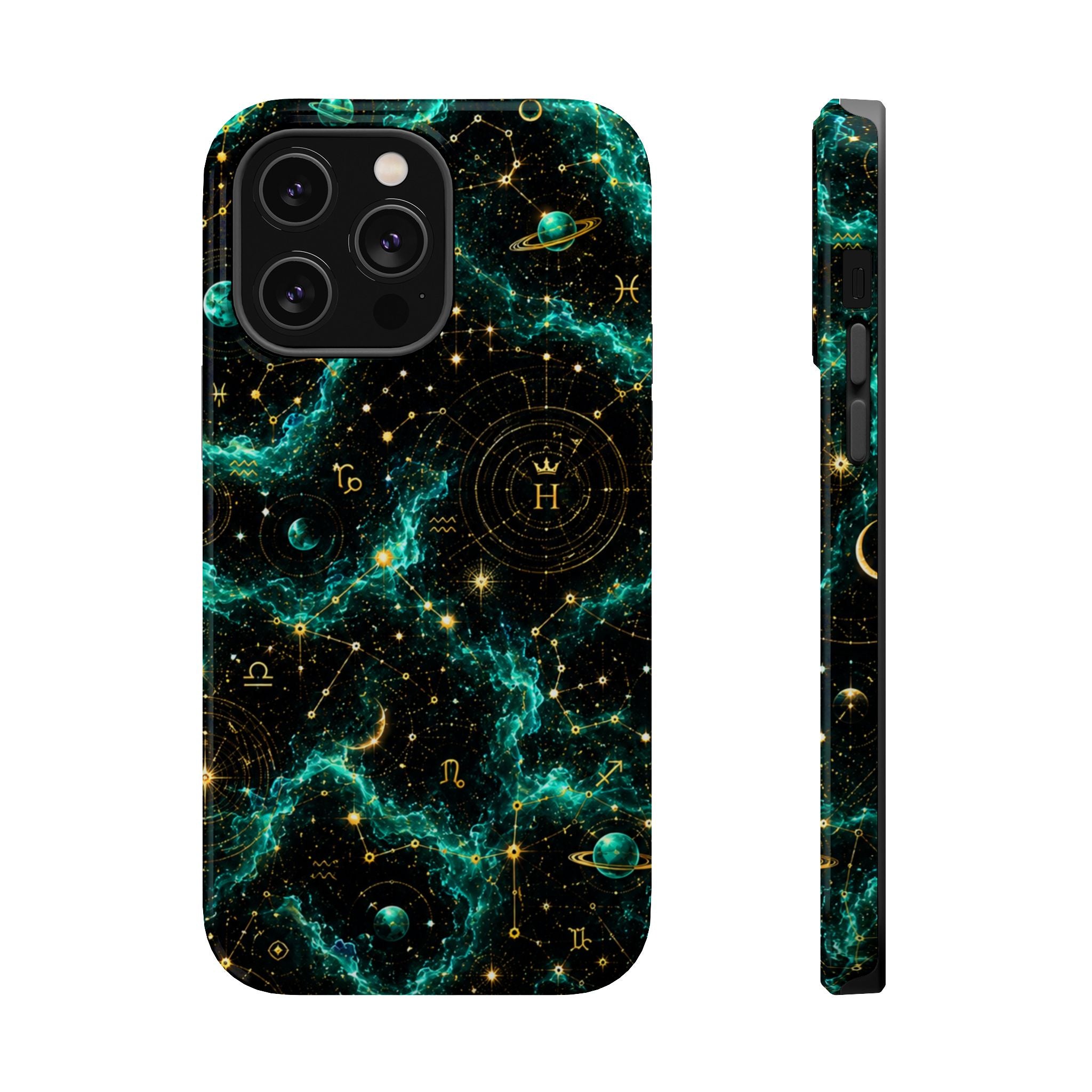 Sagittarius Turquoise Birthstone Phone Case — Black Magnetic Impact-Resistant