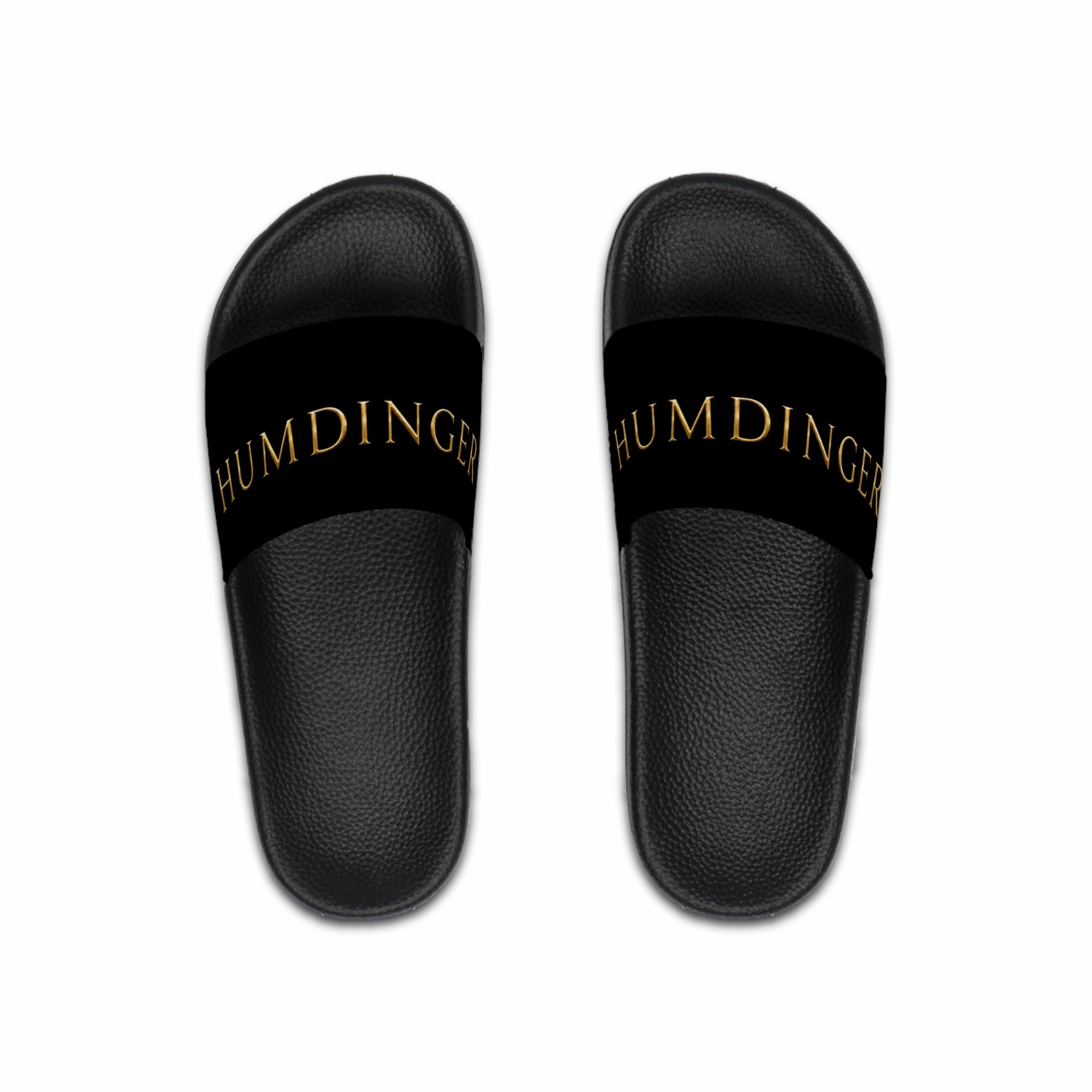 Humdinger Black & Gold Men's Slide Sandals