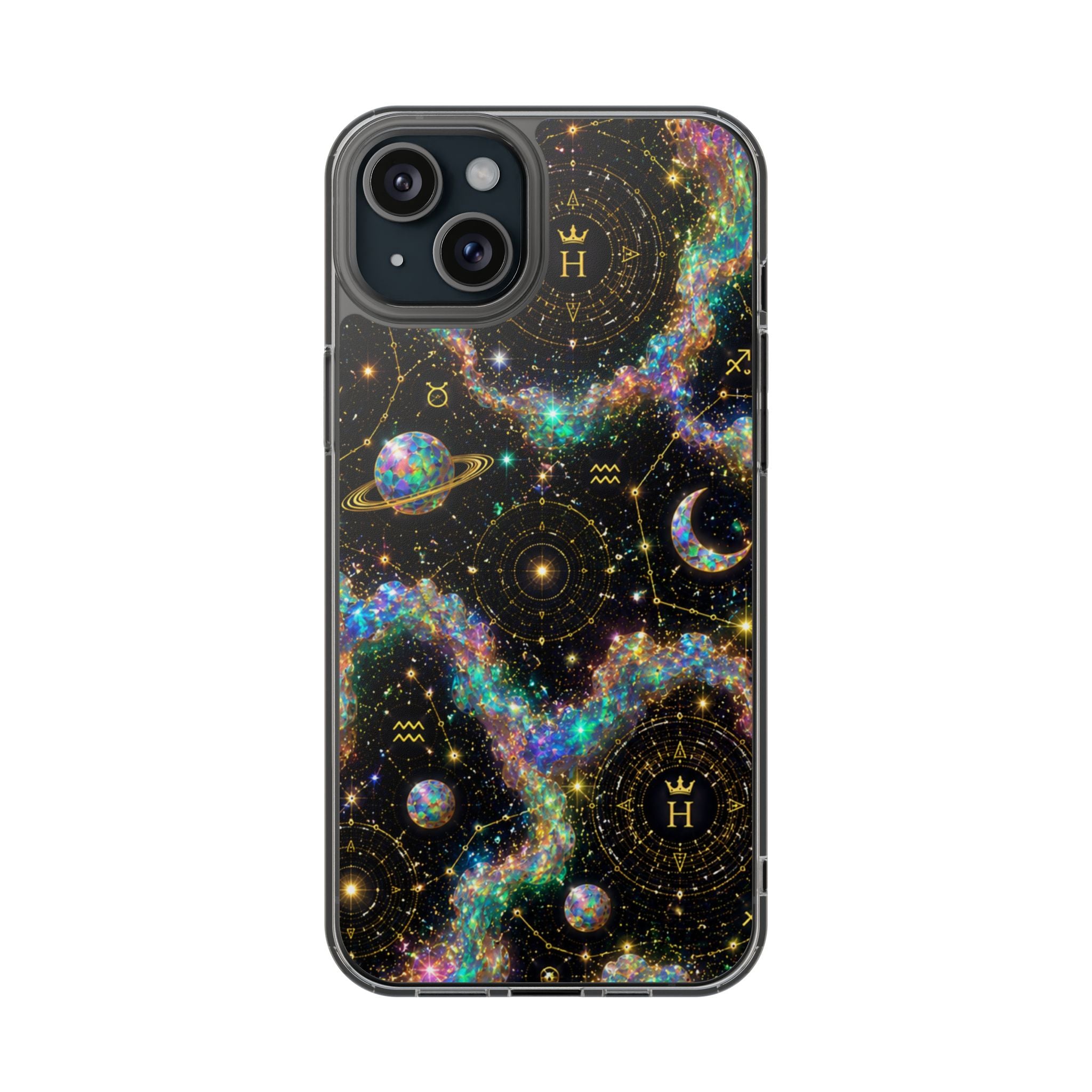 Libra Opal Birthstone Phone Case — Clear Magnetic Impact-Resistant