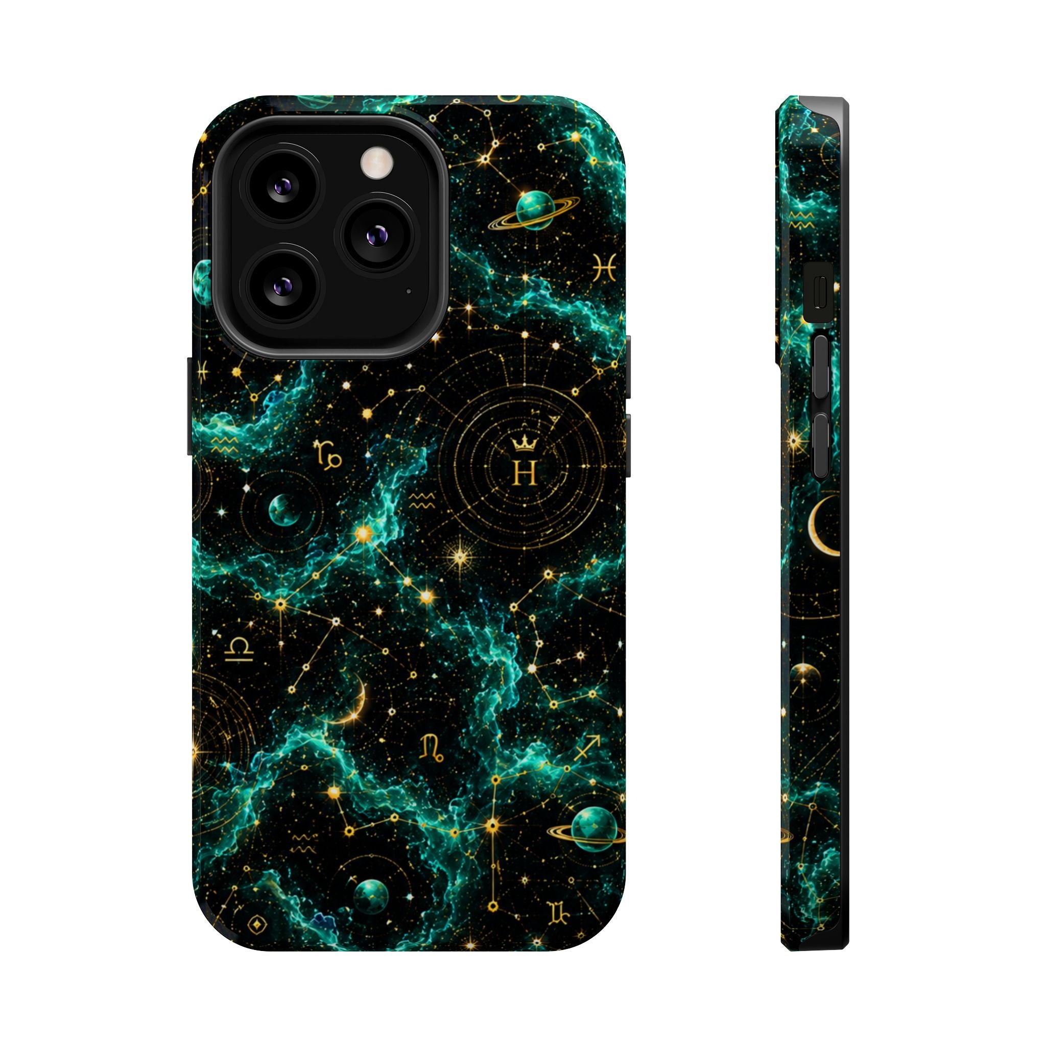 Sagittarius Turquoise Birthstone Phone Case — Black Magnetic Impact-Resistant