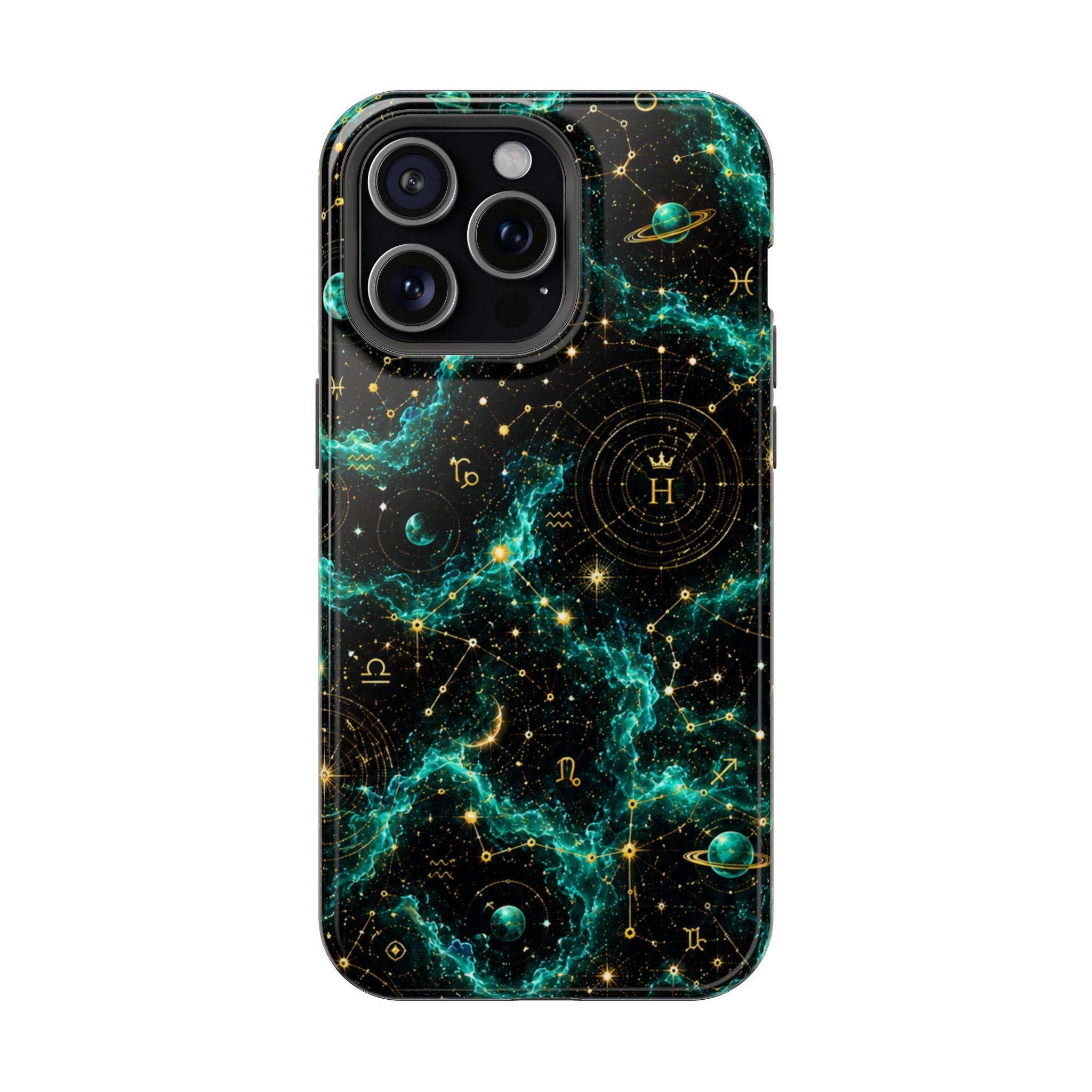 Sagittarius Turquoise Birthstone Phone Case — Black Magnetic Impact-Resistant