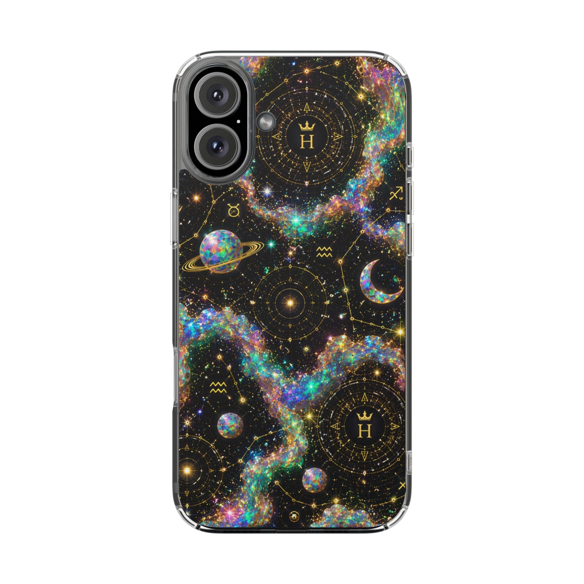 Libra Opal Birthstone Phone Case — Clear Magnetic Impact-Resistant