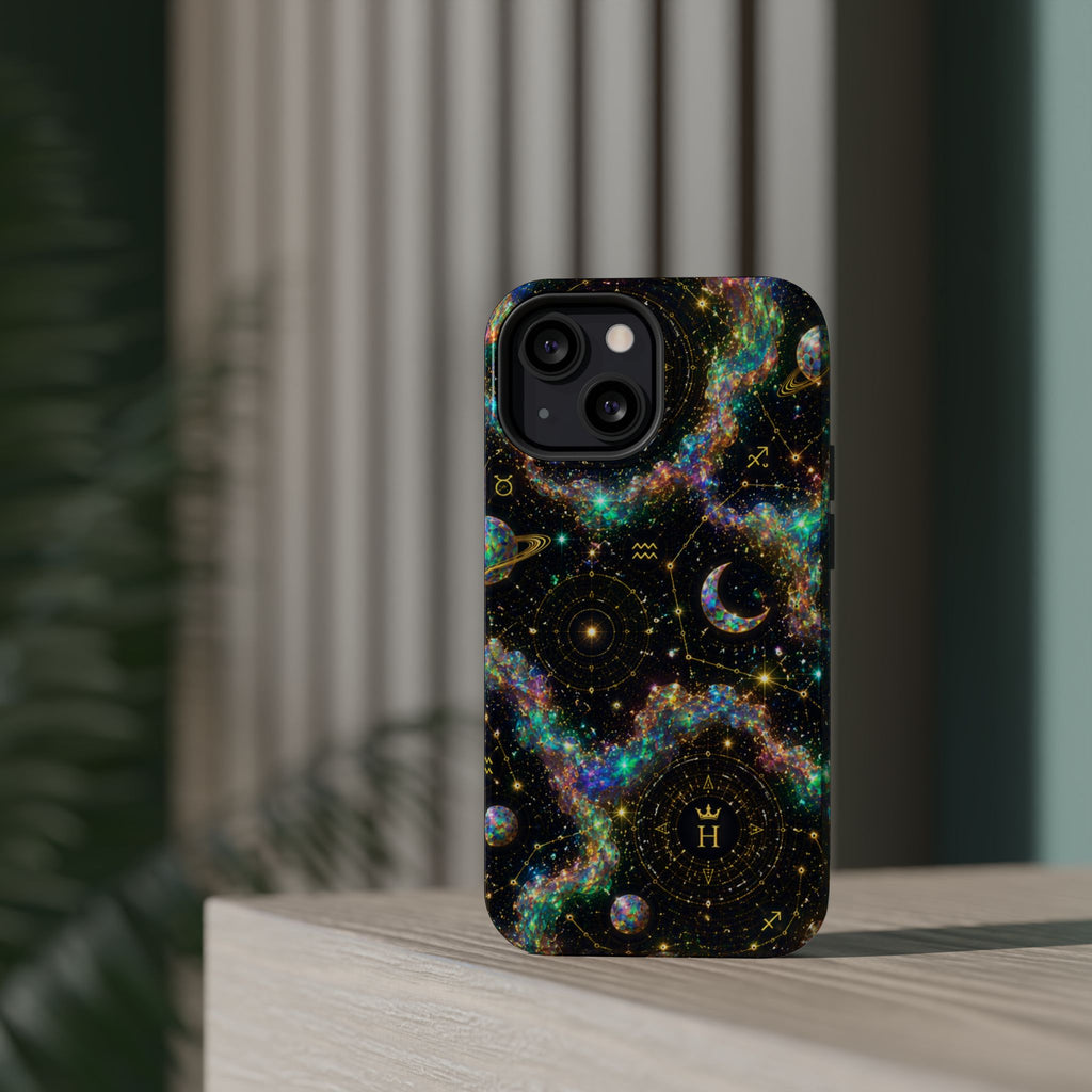 Astrology Galaxy Magnetic Impact Phone Case — Constellation & Moon Protective Cover