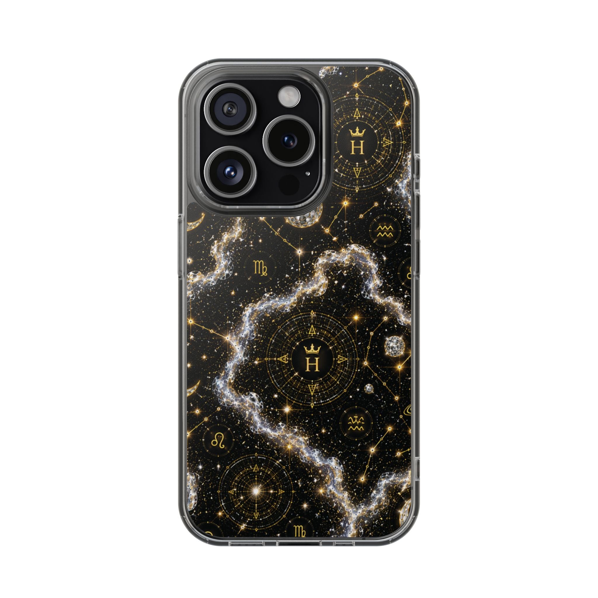 Aries Diamond Birthstone Phone Case — Clear Magnetic Impact-Resistant