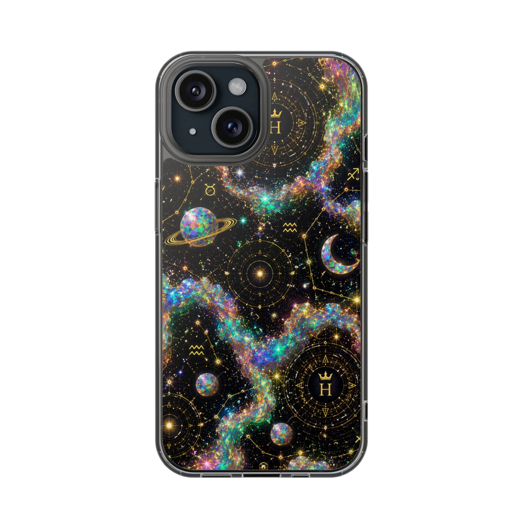Libra Opal Birthstone Phone Case — Clear Magnetic Impact-Resistant
