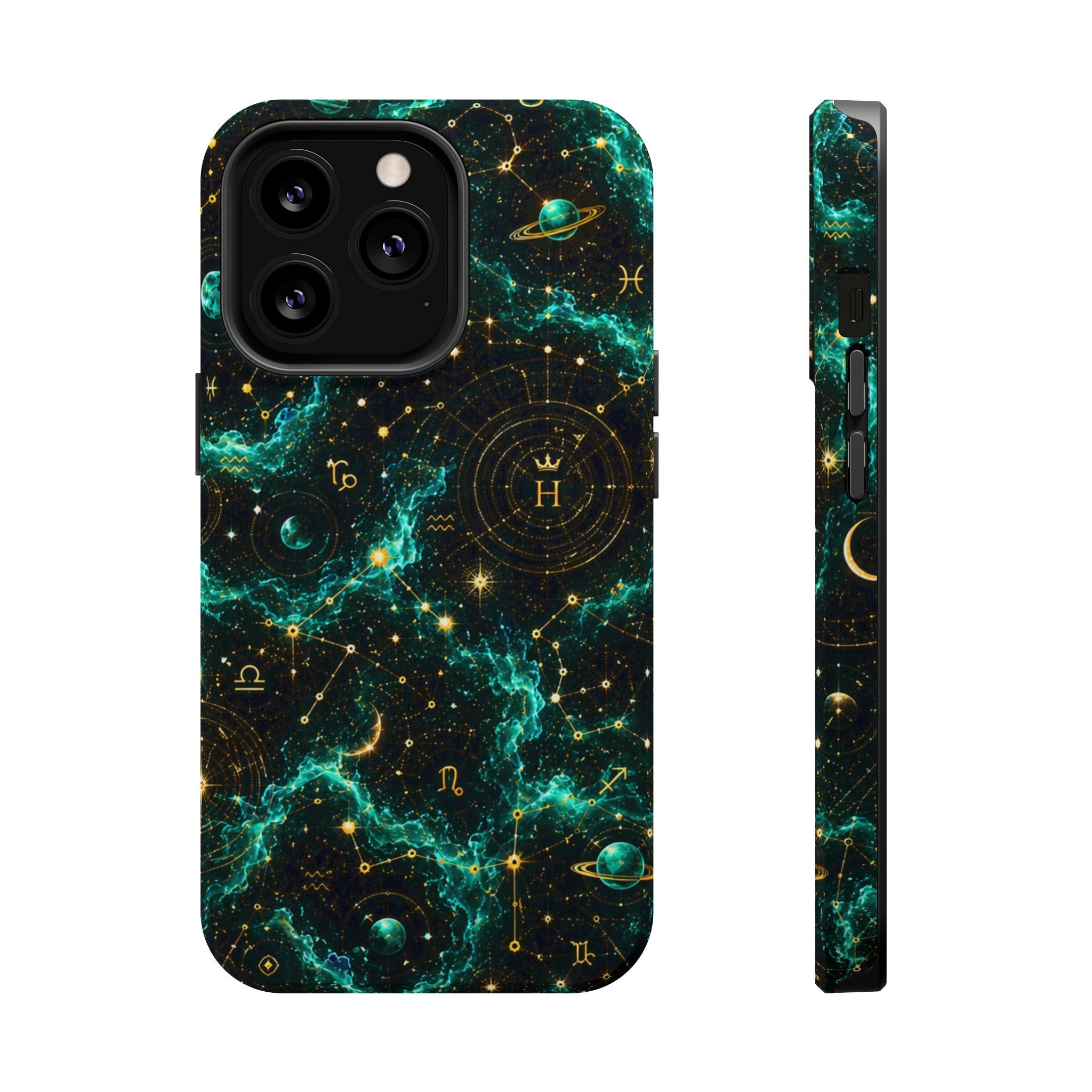 Sagittarius Turquoise Birthstone Phone Case — Black Magnetic Impact-Resistant