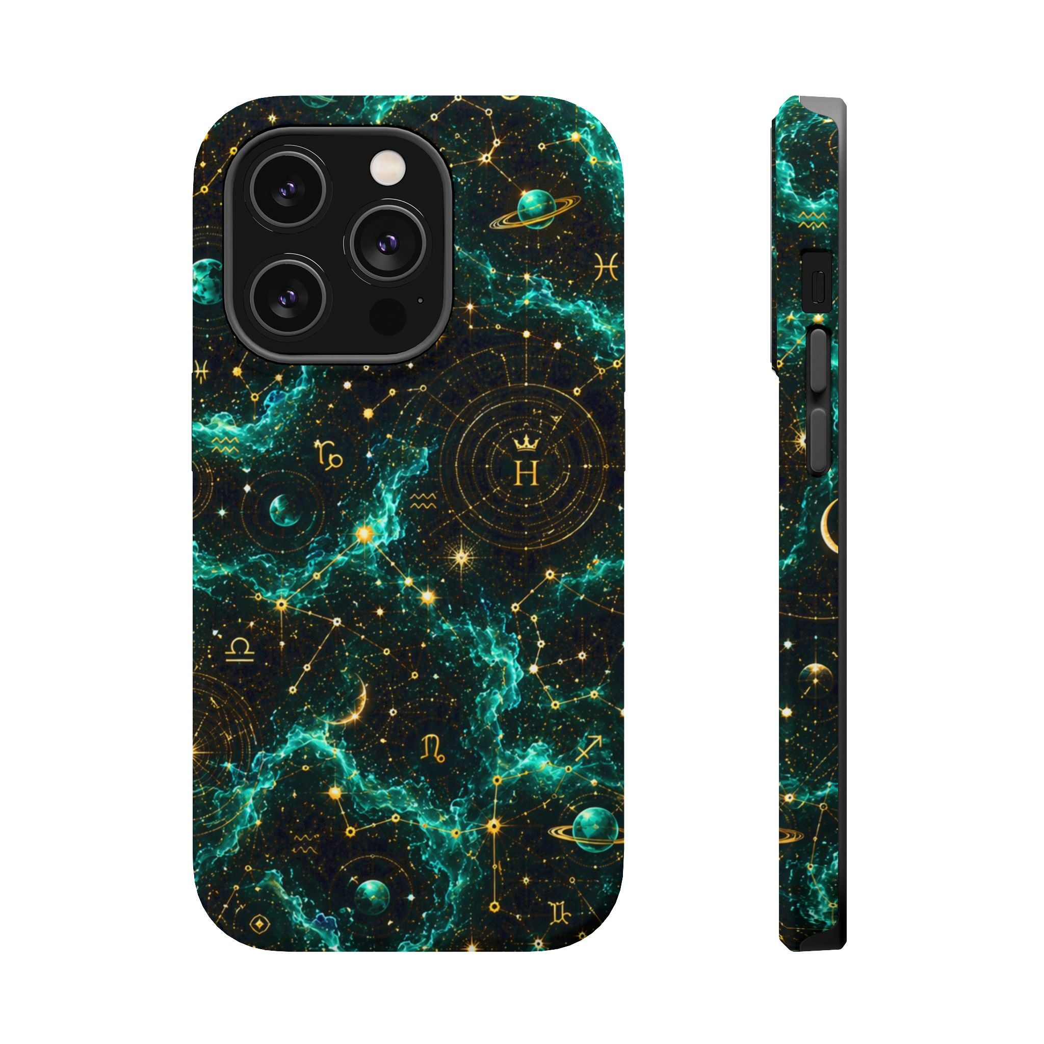 Sagittarius Turquoise Birthstone Phone Case — Black Magnetic Impact-Resistant