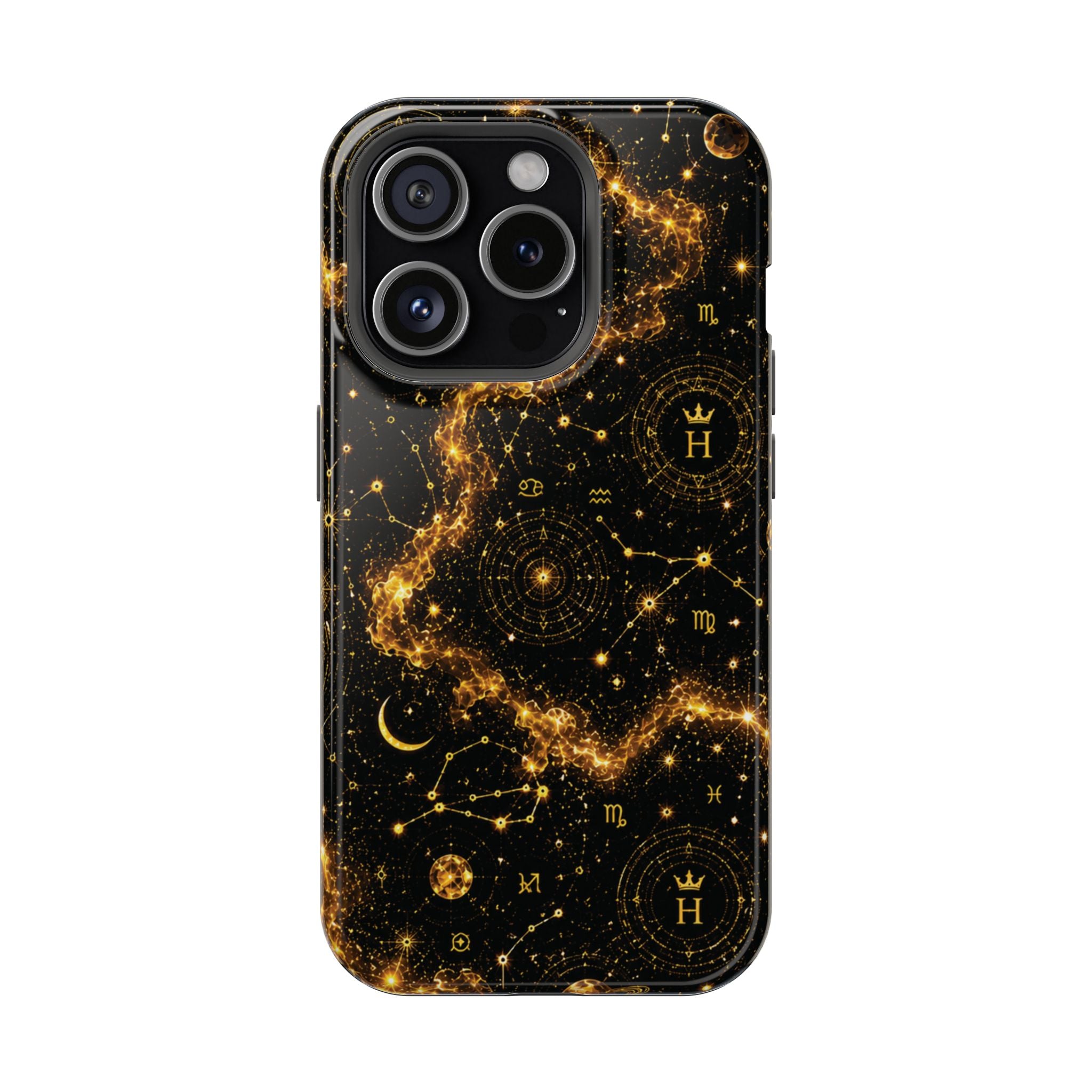Scorpio Topaz Birthstone Phone Case — Black Magnetic Impact-Resistant