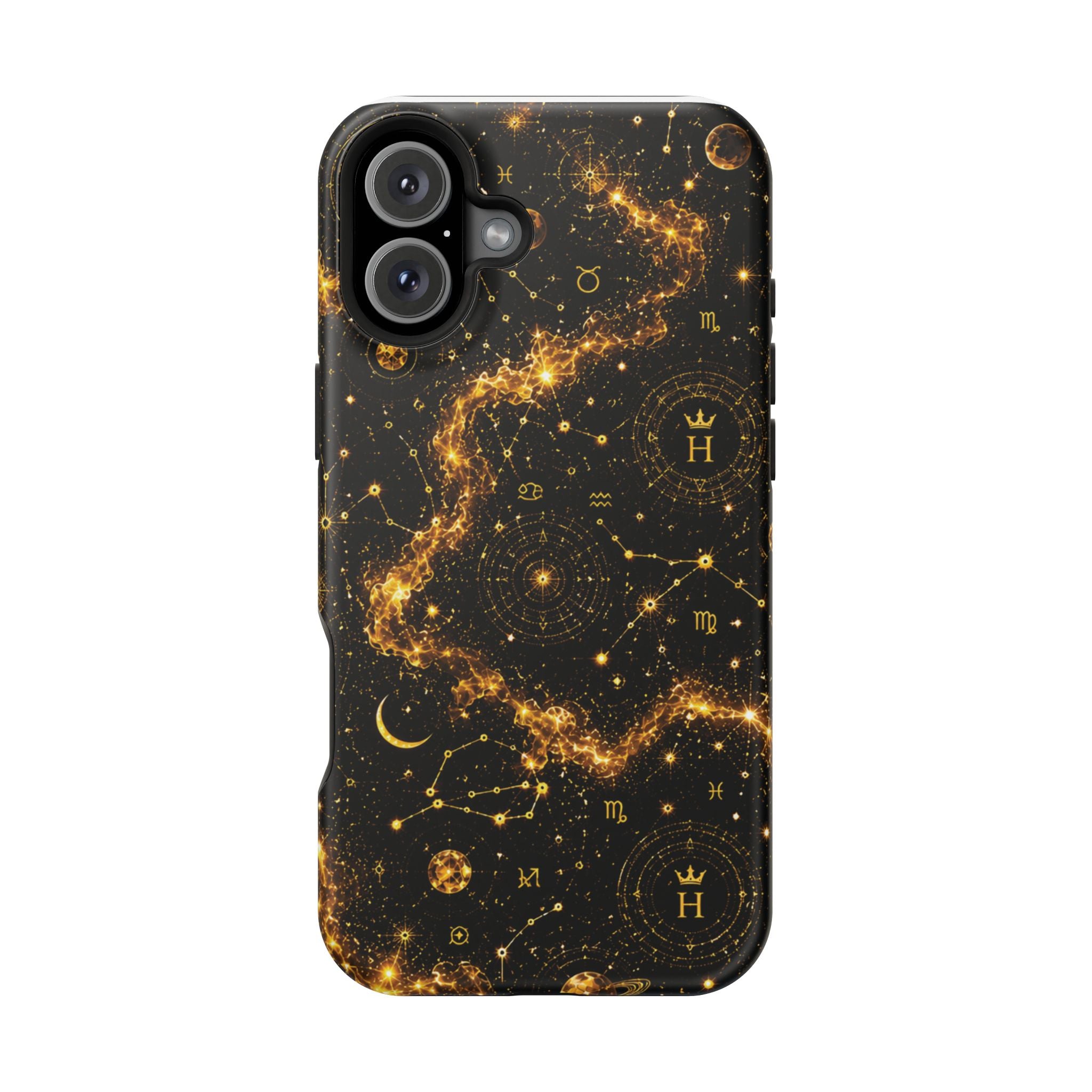Scorpio Topaz Birthstone Phone Case — Black Magnetic Impact-Resistant
