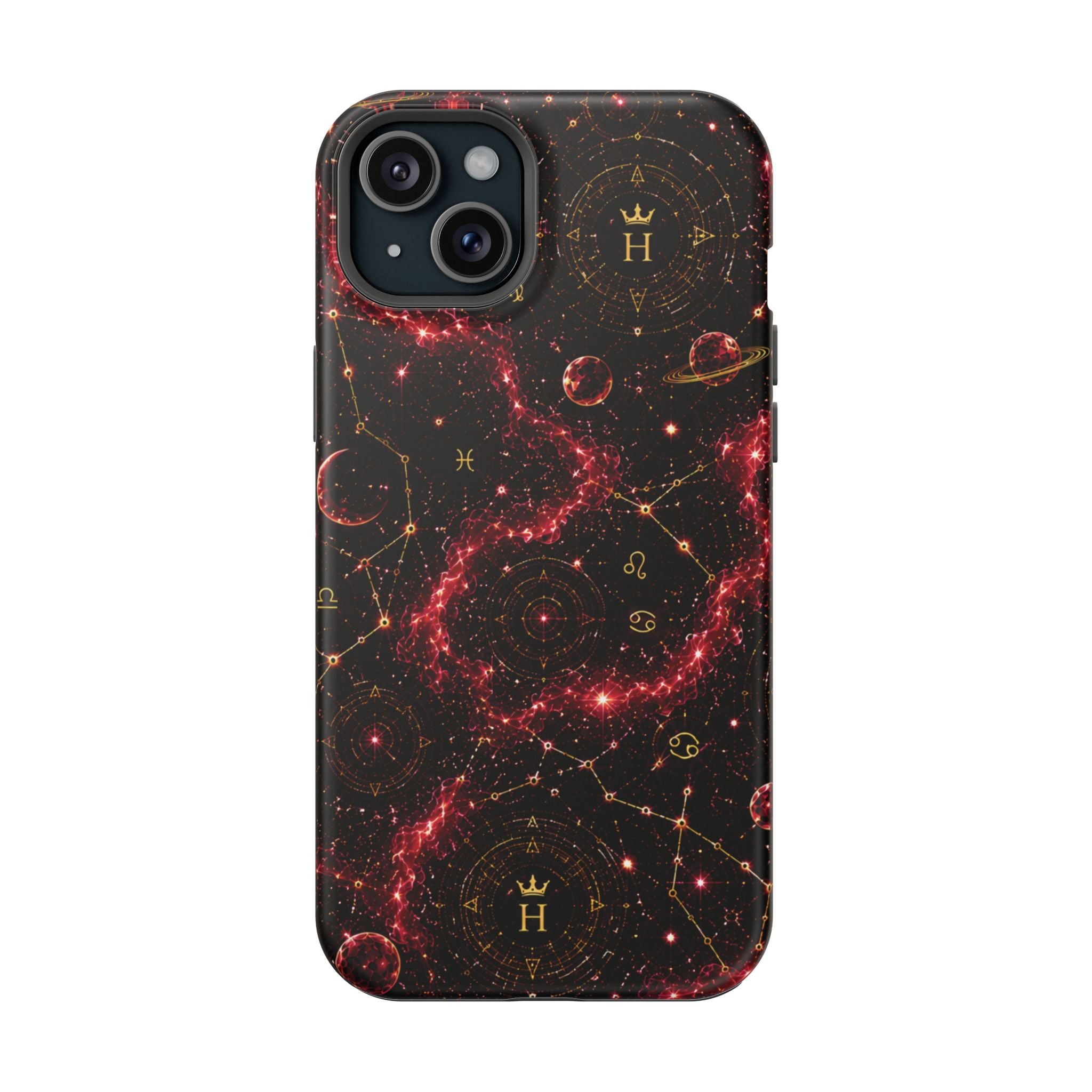 Cancer Ruby Birthstone Phone Case — Black Magnetic Impact-Resistant