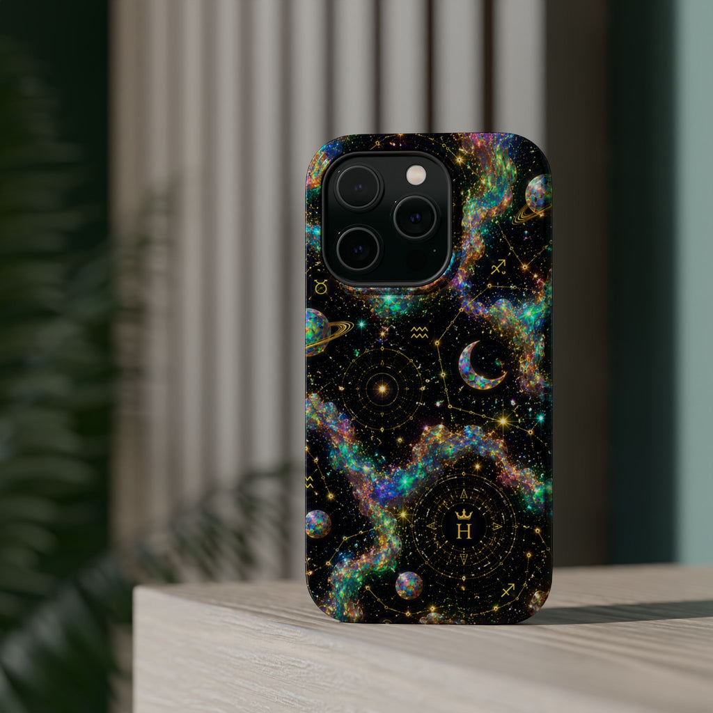 Astrology Galaxy Magnetic Impact Phone Case — Constellation & Moon Protective Cover
