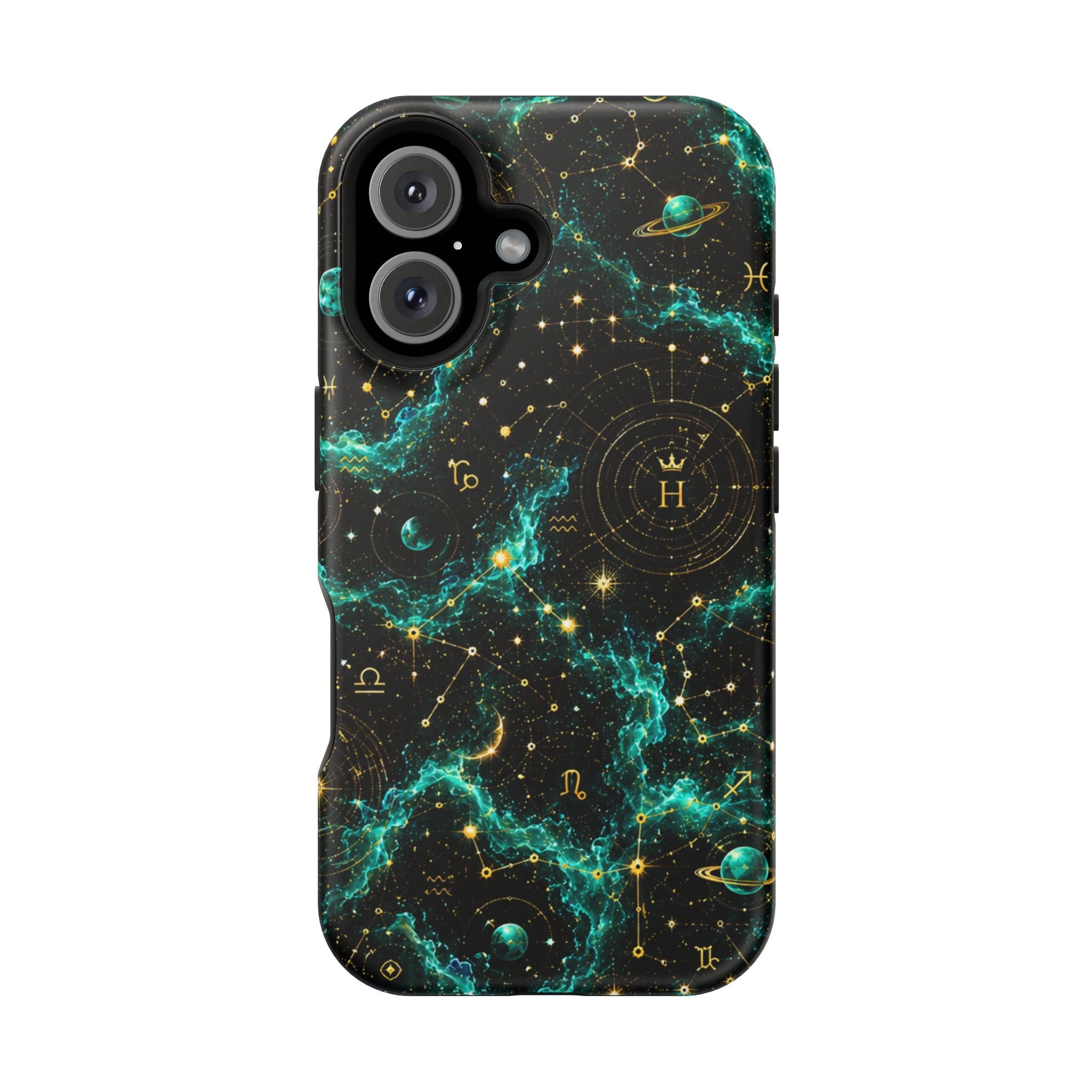 Sagittarius Turquoise Birthstone Phone Case — Black Magnetic Impact-Resistant