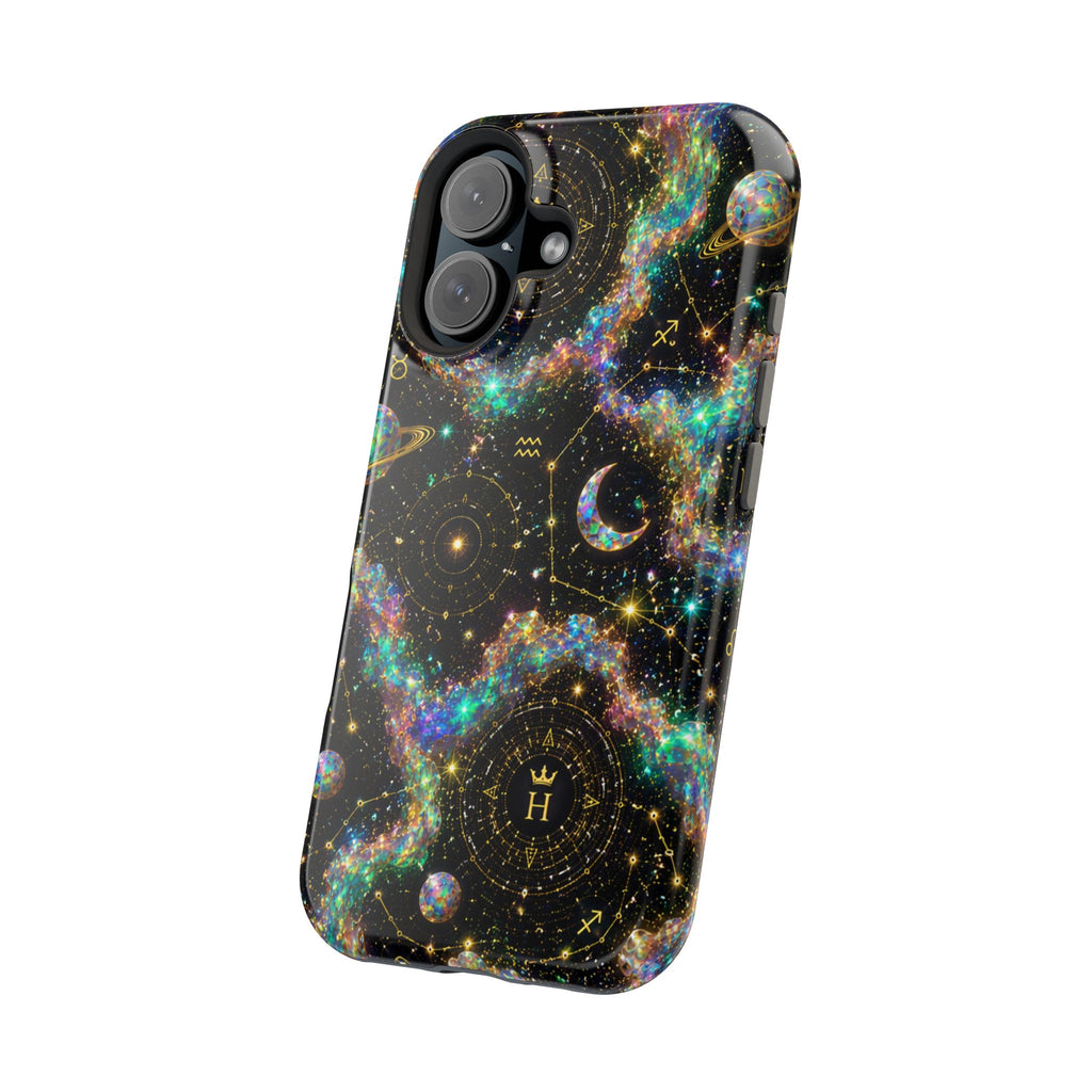 Astrology Galaxy Magnetic Impact Phone Case — Constellation & Moon Protective Cover