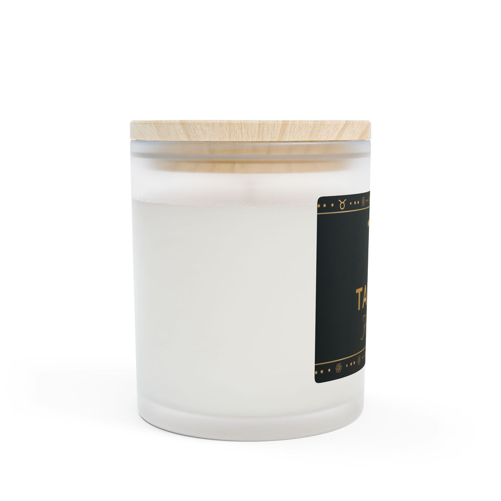 Taurus Zodiac Candle — Frosted 11oz Scented Candle with Gold Constellation Label