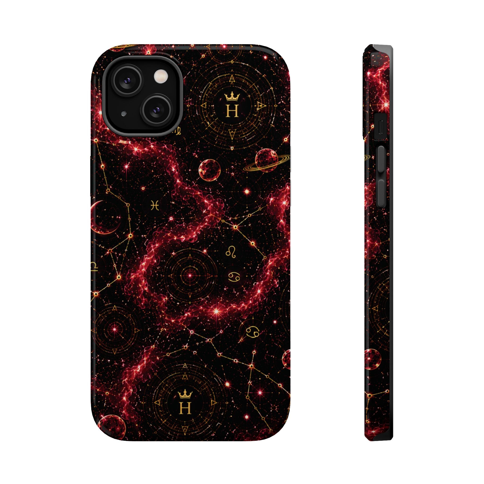 Cancer Ruby Birthstone Phone Case — Black Magnetic Impact-Resistant