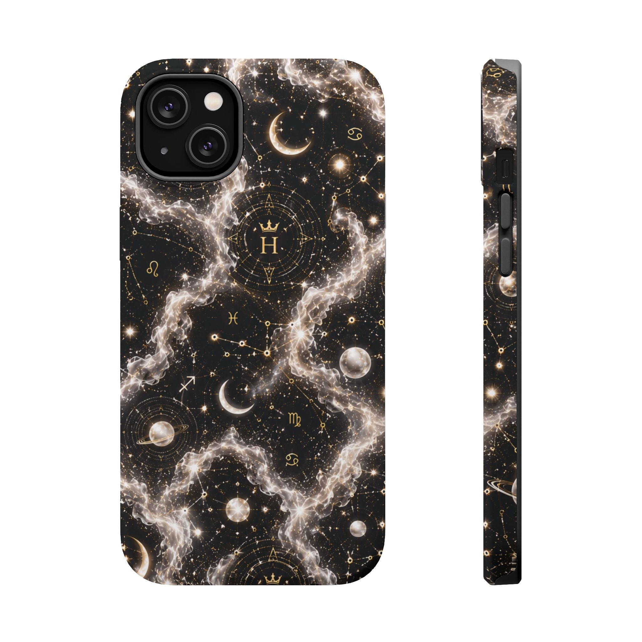 Gemini Pearl Birthstone Phone Case — Black Magnetic Impact-Resistant