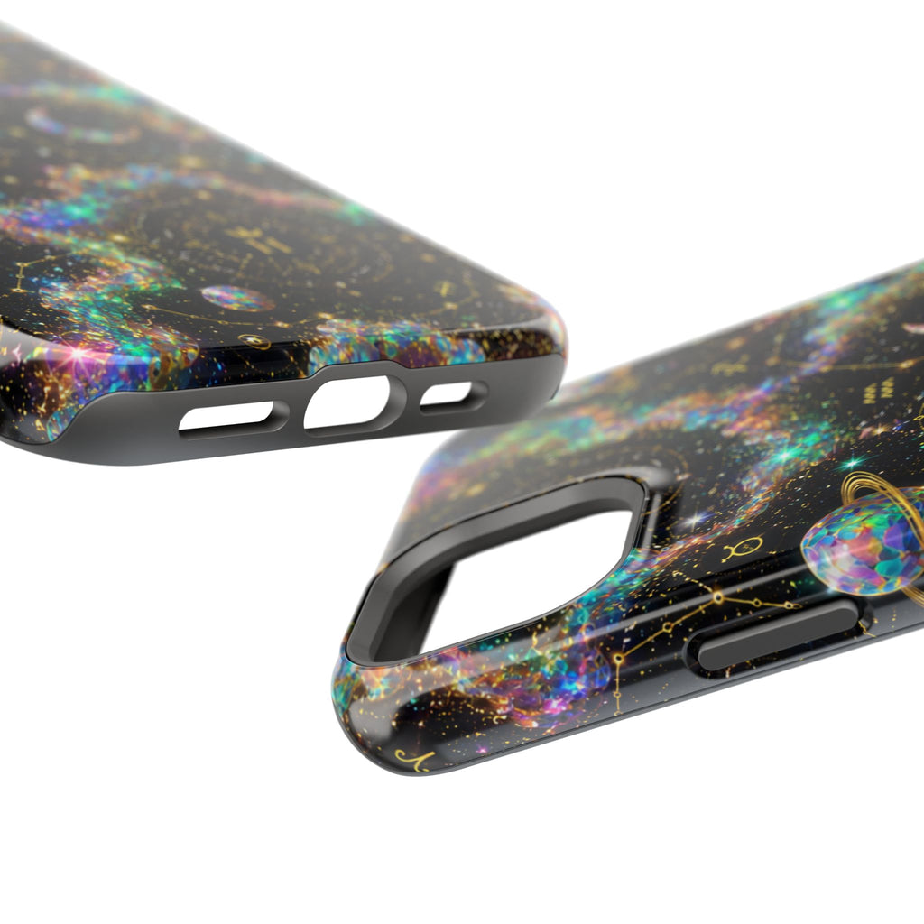 Astrology Galaxy Magnetic Impact Phone Case — Constellation & Moon Protective Cover