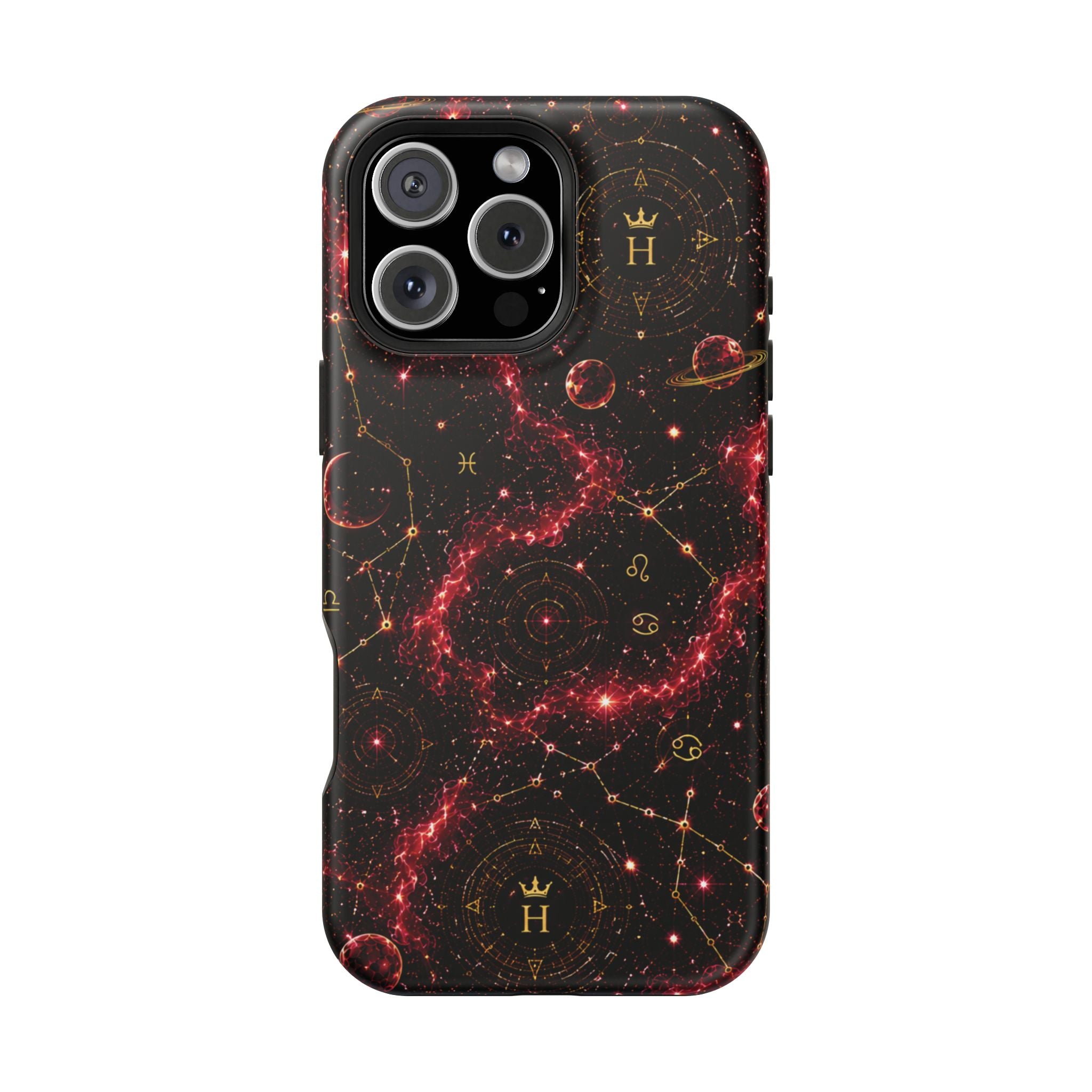 Cancer Ruby Birthstone Phone Case — Black Magnetic Impact-Resistant