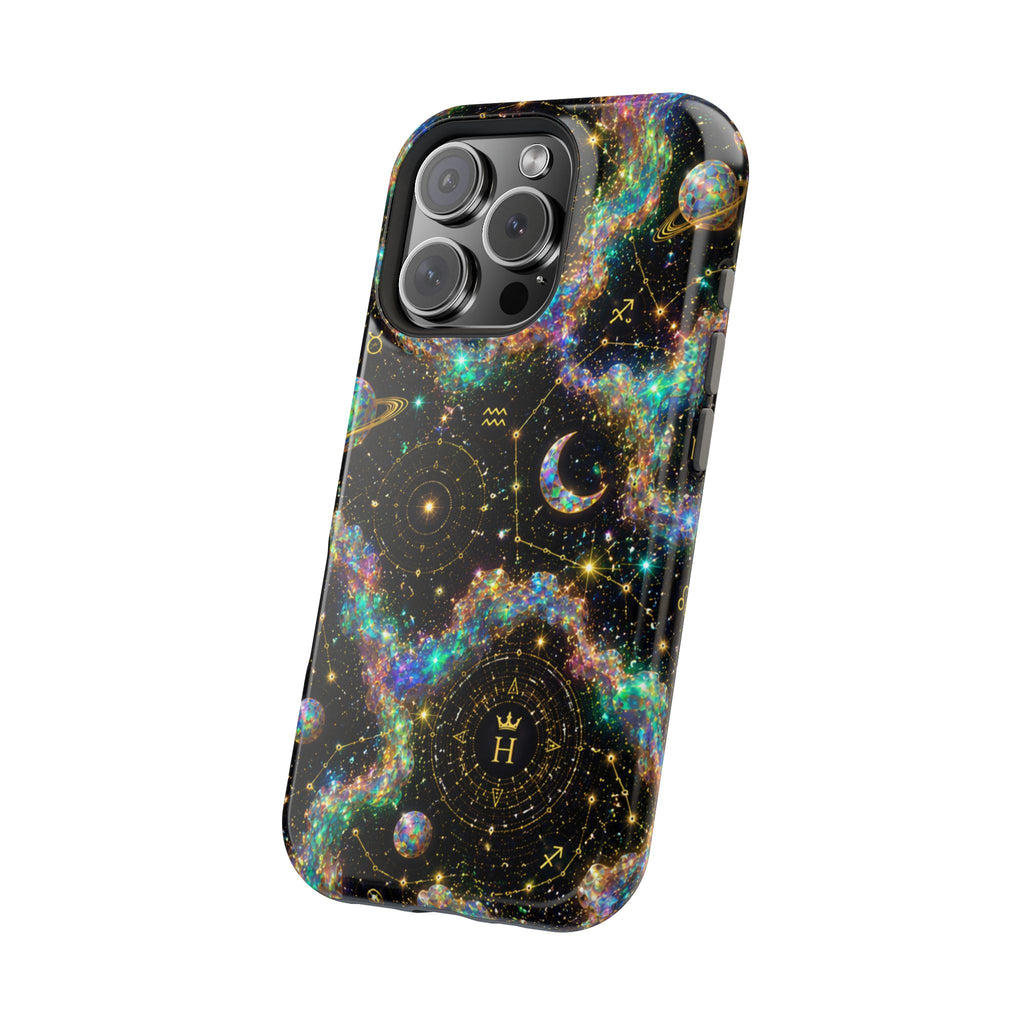 Astrology Galaxy Magnetic Impact Phone Case — Constellation & Moon Protective Cover