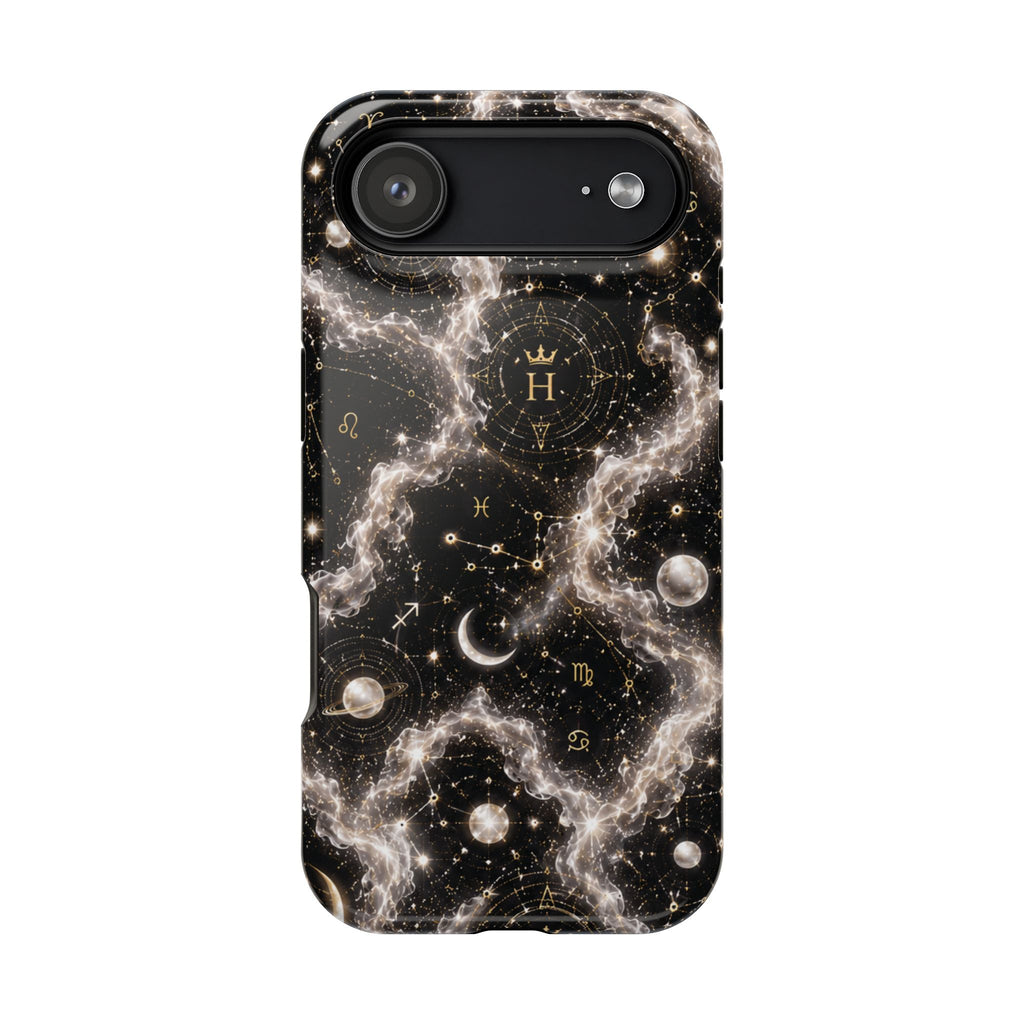 Gemini Pearl Birthstone Phone Case — Black Magnetic Impact-Resistant