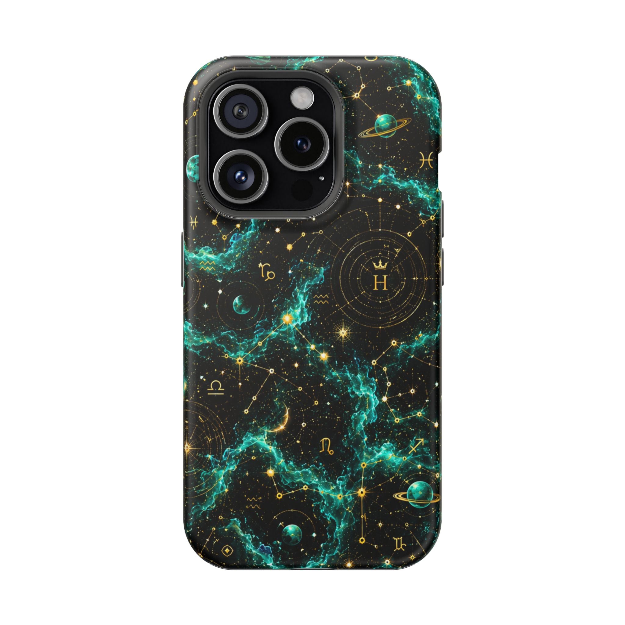 Sagittarius Turquoise Birthstone Phone Case — Black Magnetic Impact-Resistant