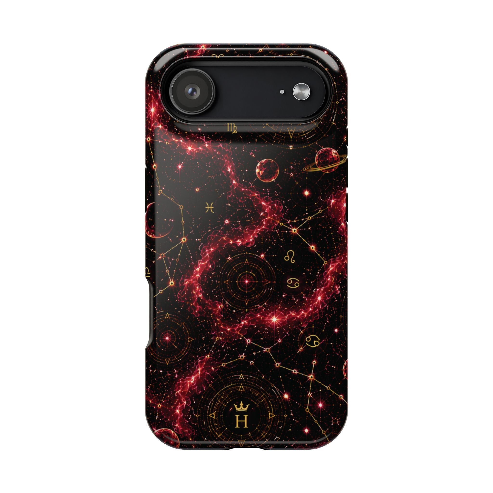 Cancer Ruby Birthstone Phone Case — Black Magnetic Impact-Resistant