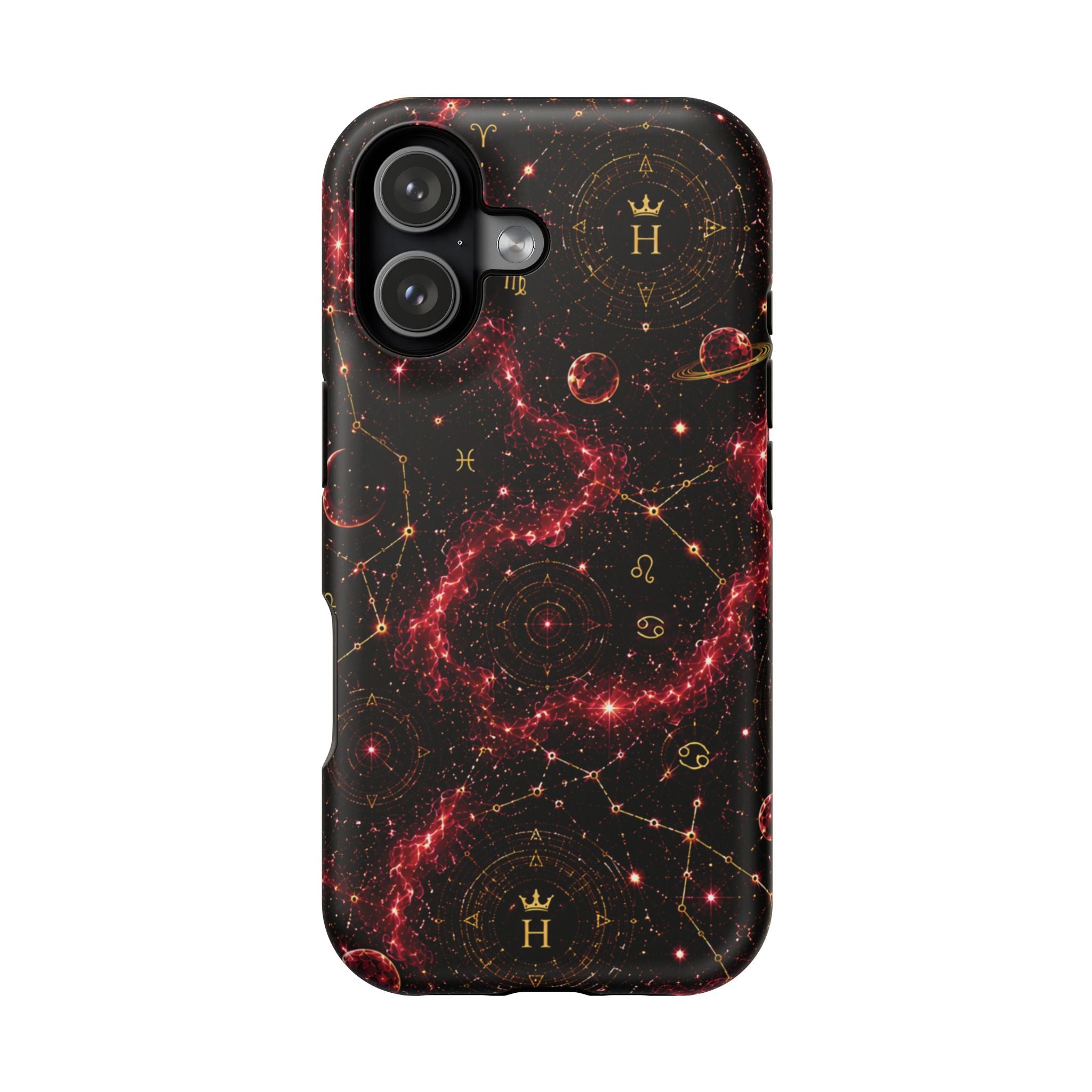 Cancer Ruby Birthstone Phone Case — Black Magnetic Impact-Resistant
