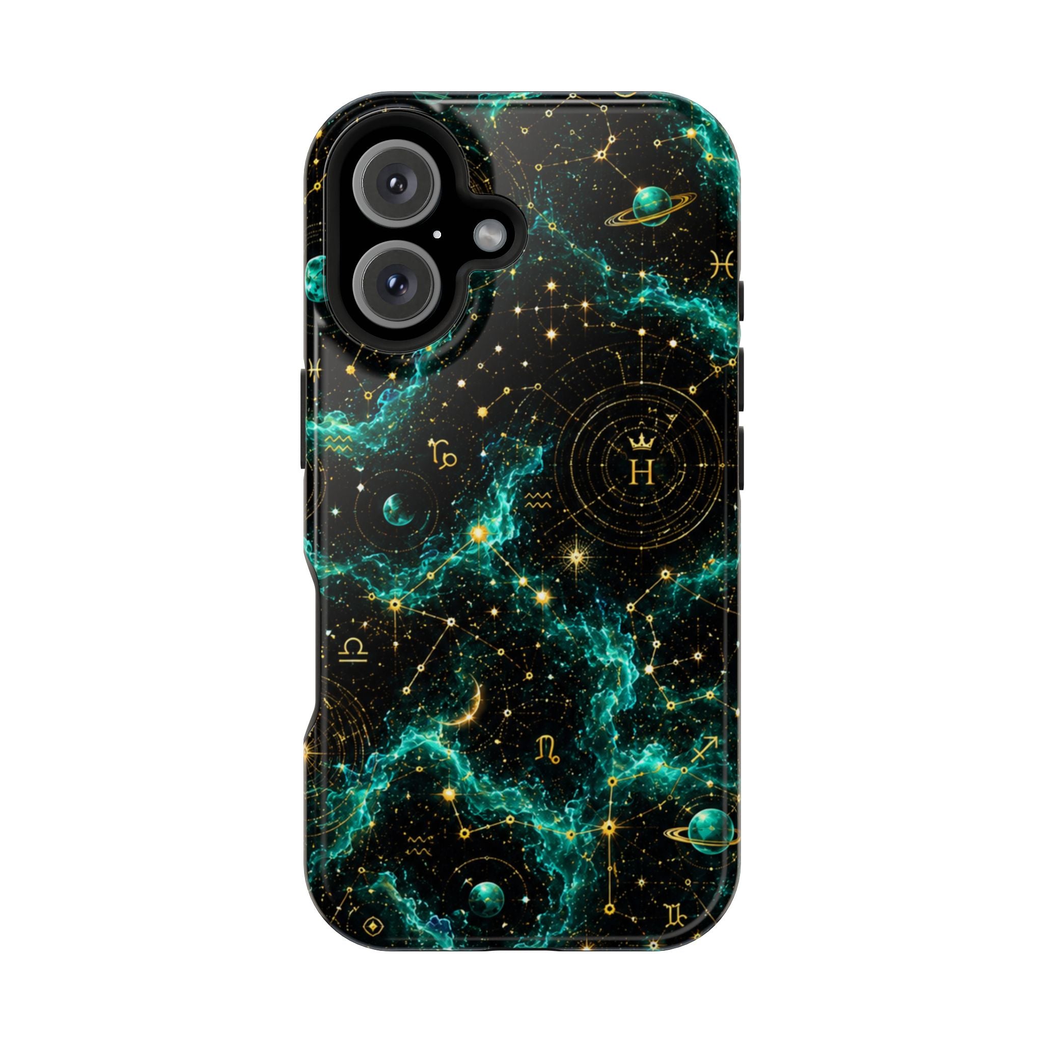 Sagittarius Turquoise Birthstone Phone Case — Black Magnetic Impact-Resistant