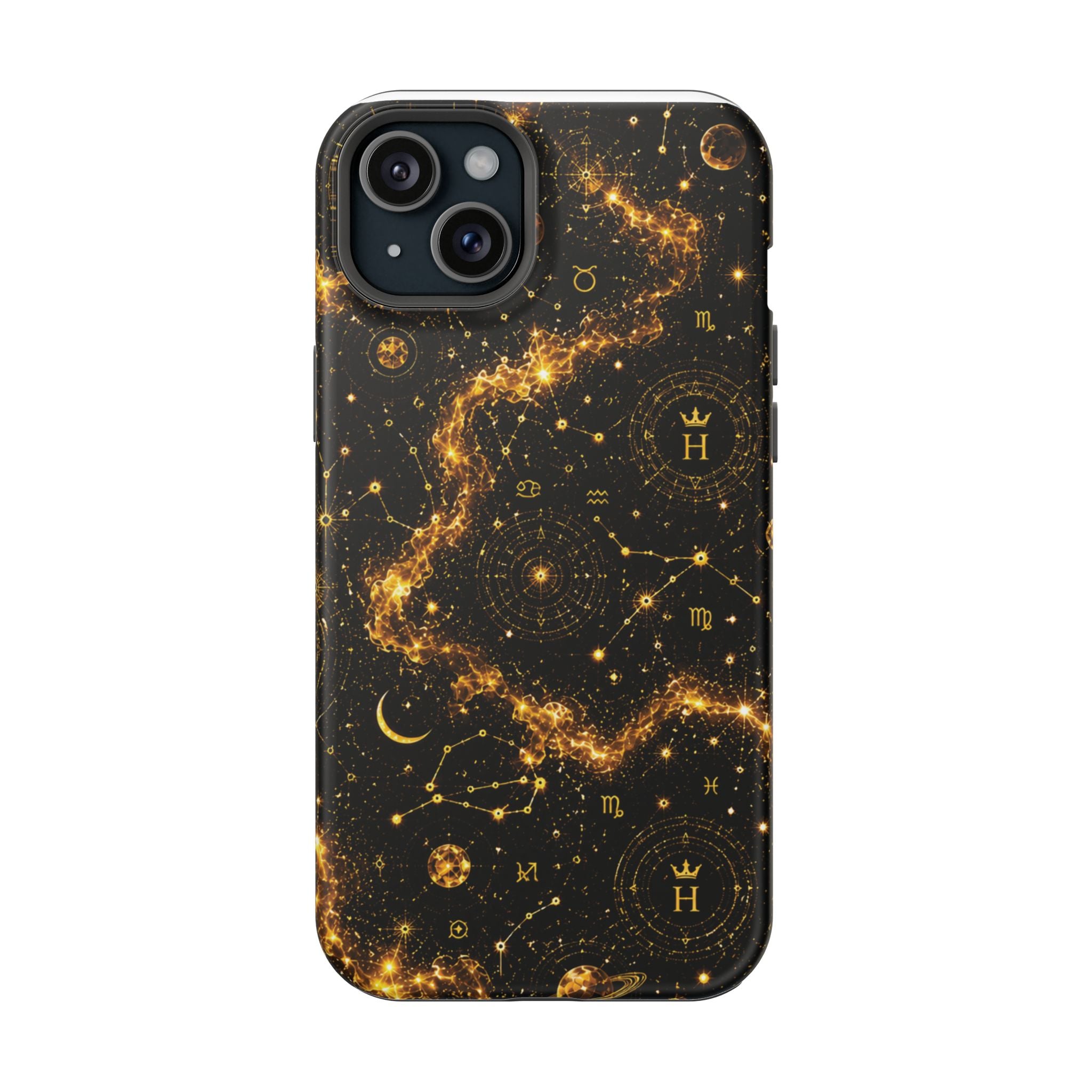 Scorpio Topaz Birthstone Phone Case — Black Magnetic Impact-Resistant