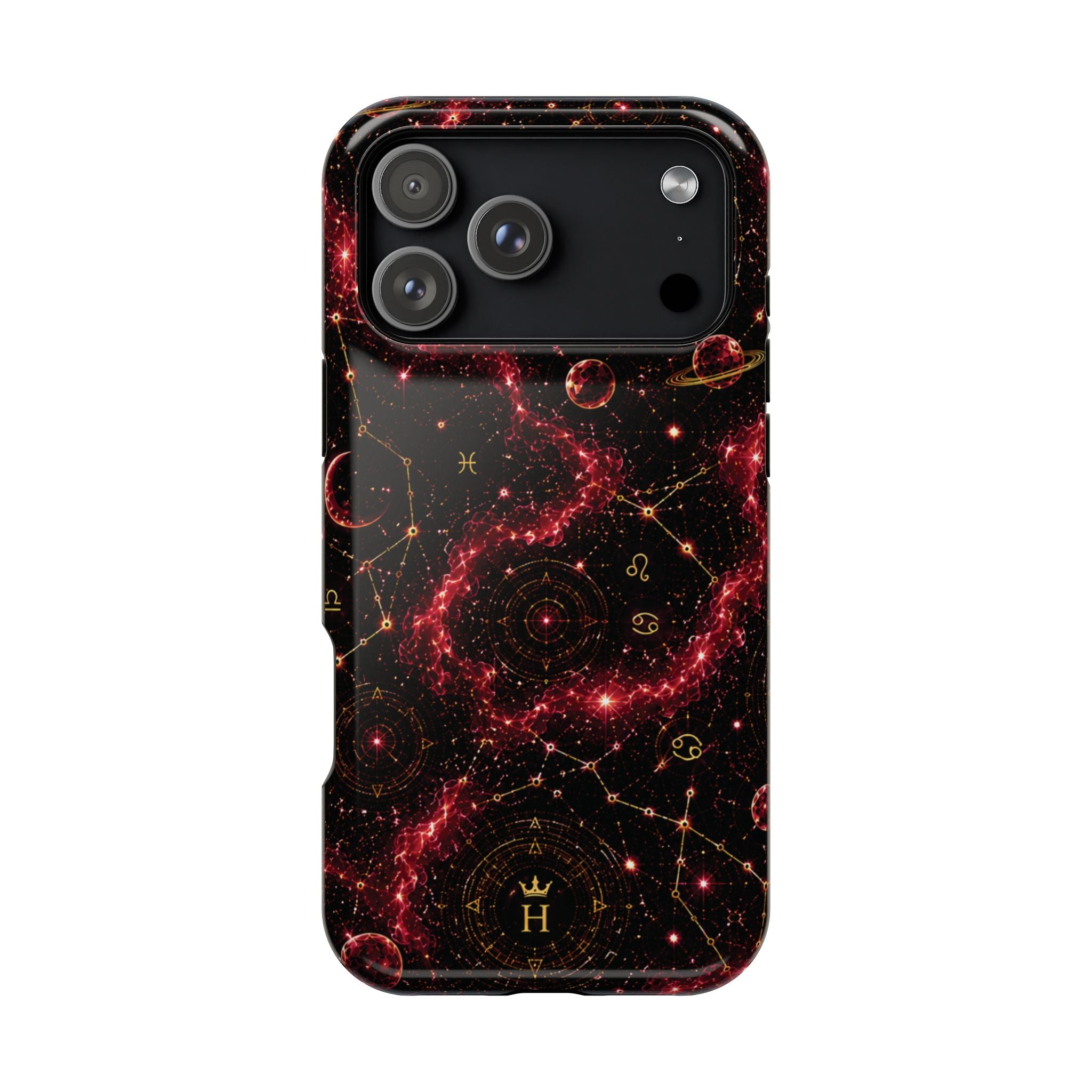 Cancer Ruby Birthstone Phone Case — Black Magnetic Impact-Resistant