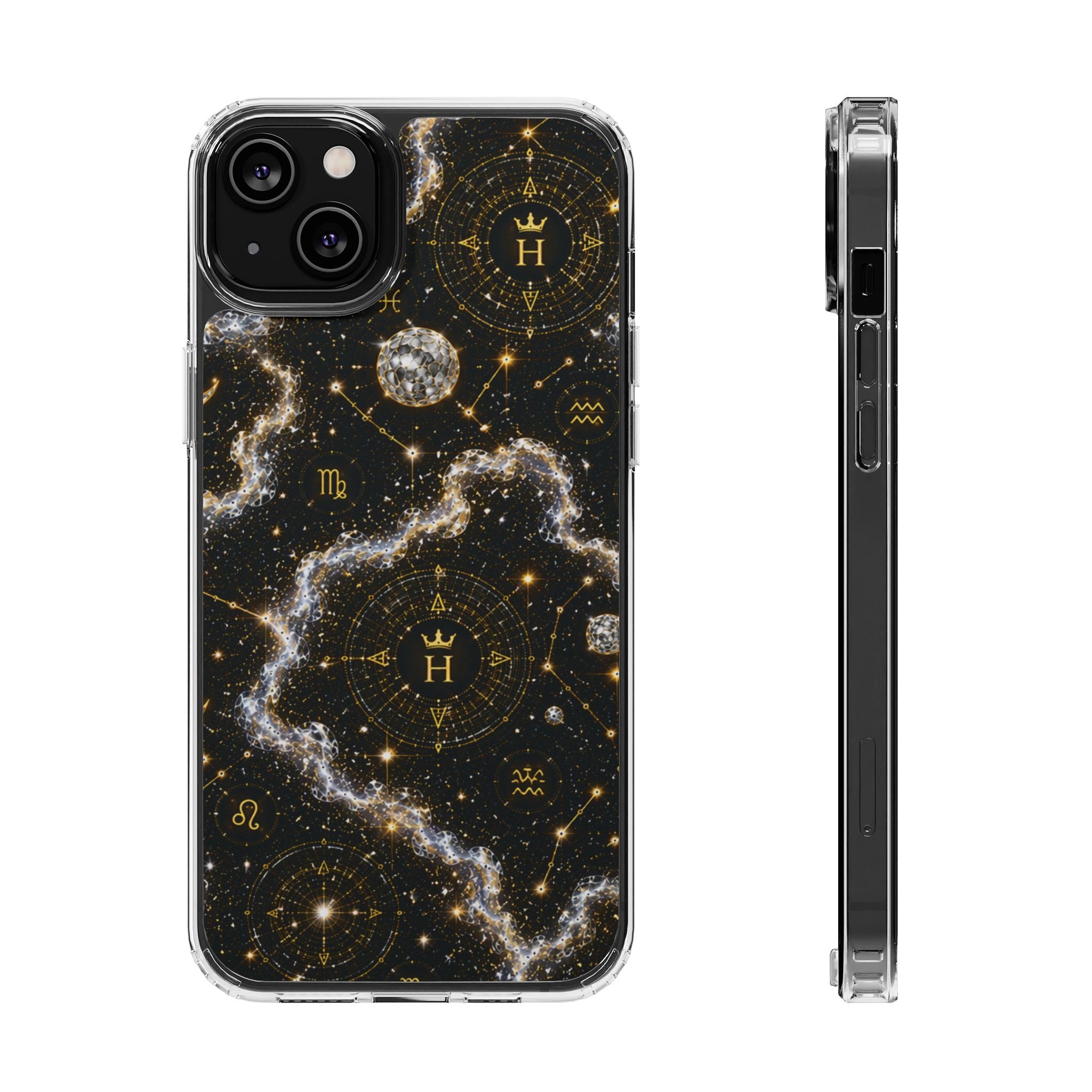 Aries Diamond Birthstone Phone Case — Clear Magnetic Impact-Resistant