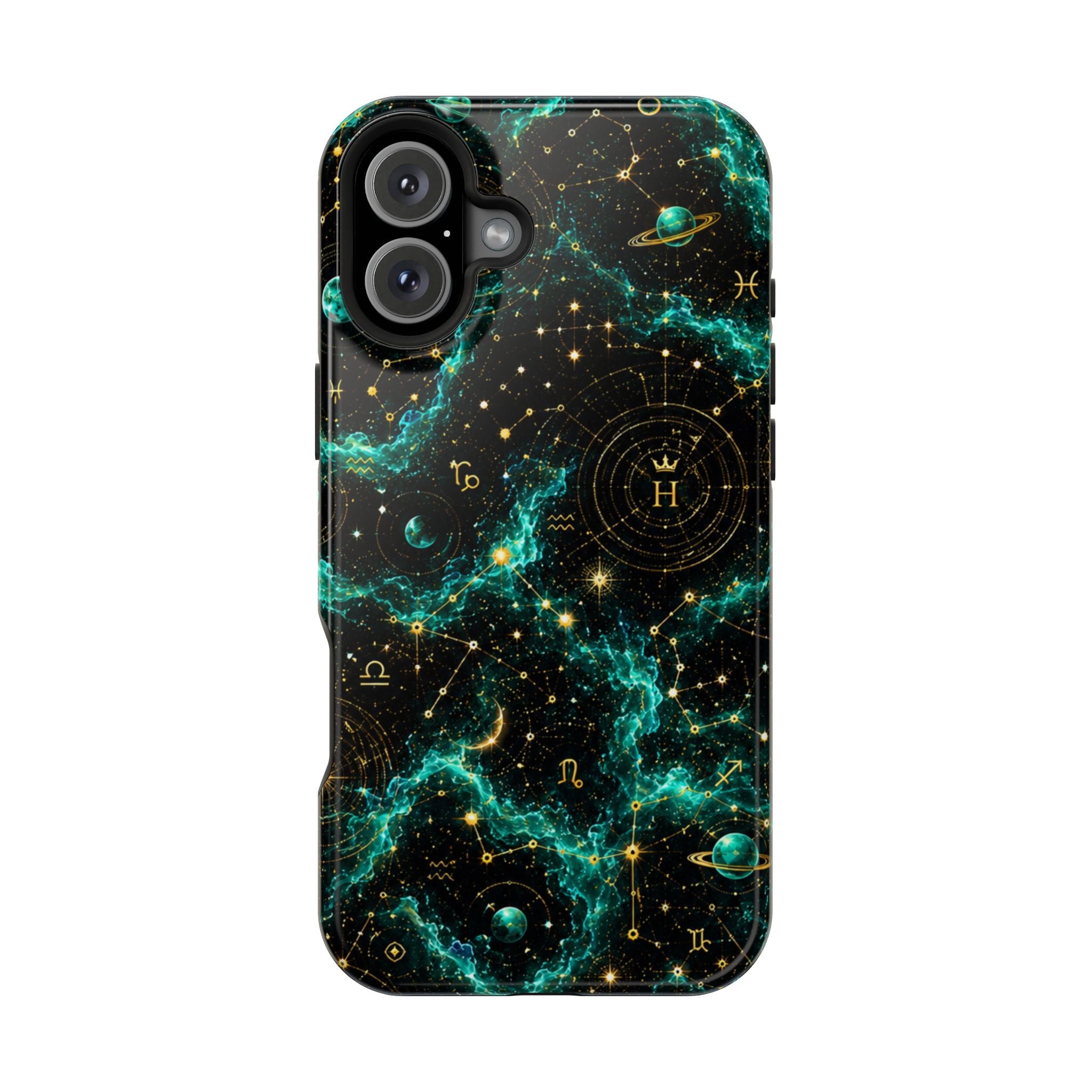 Sagittarius Turquoise Birthstone Phone Case — Black Magnetic Impact-Resistant